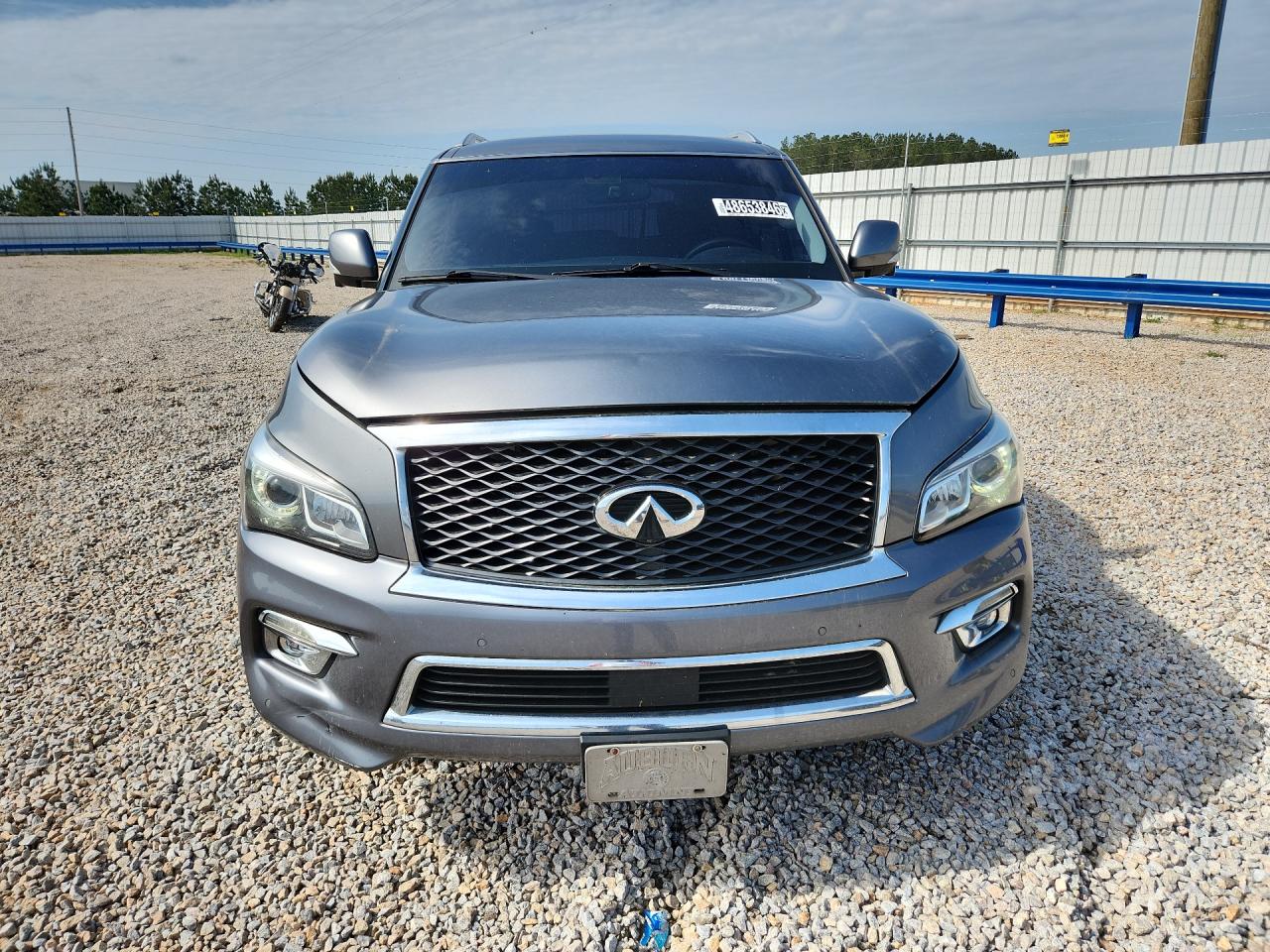 2017 Infiniti Qx80 Base Gray vin: JN8AZ2NEXH9154592 Damage: Hood, Dent(S) W/No Paint Dmg, 1/2 To 1 Inch