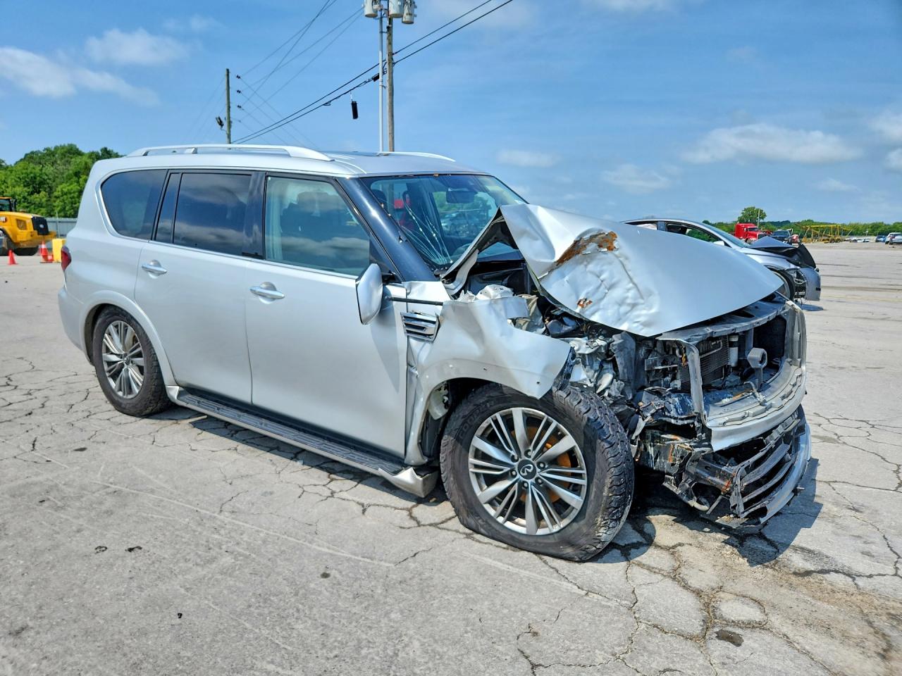 2020 Infiniti Qx80 Luxe Silver vin: JN8AZ2NEXL9253289