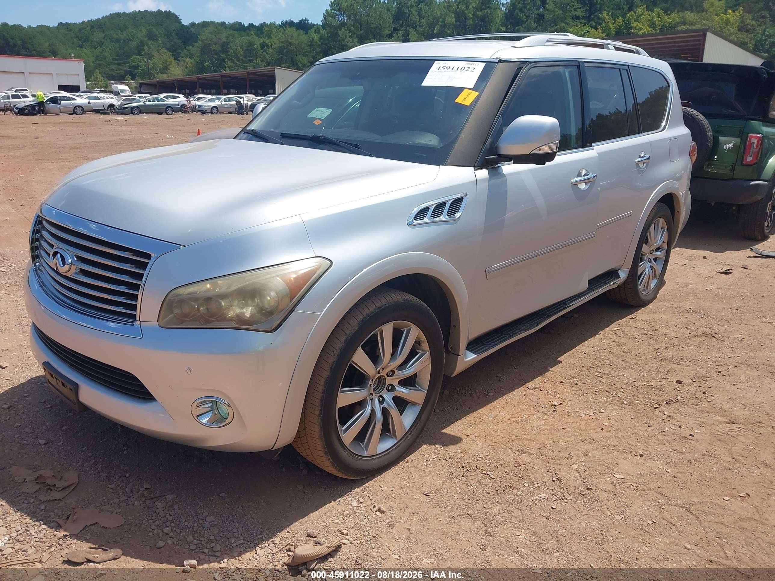 2012 Infiniti Qx56   Silver vin: JN8AZ2NF0C9516897