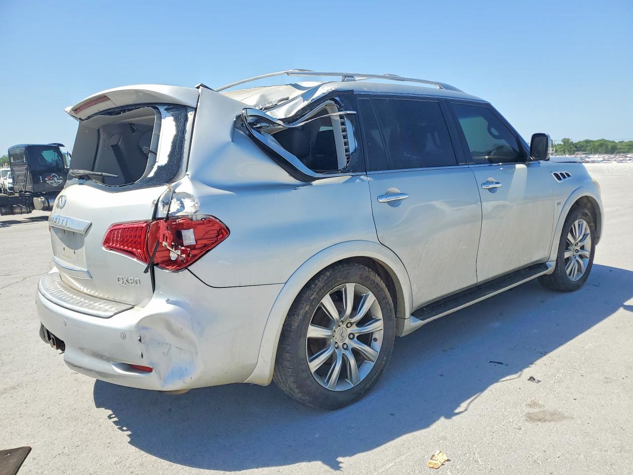 2014 Infiniti Qx80 Base Silver vin: JN8AZ2NF0E9556027