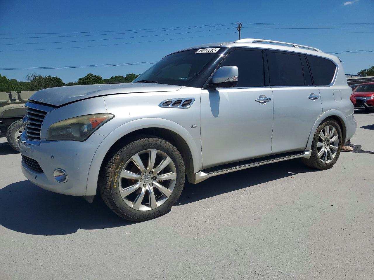 2014 Infiniti Qx80 Base Silver vin: JN8AZ2NF0E9556027