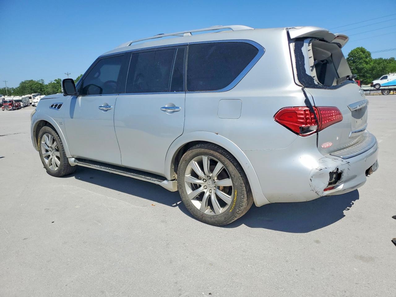 2014 Infiniti Qx80 Base Silver vin: JN8AZ2NF0E9556027