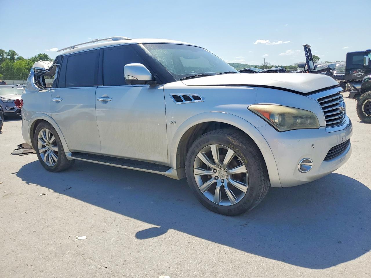 2014 Infiniti Qx80 Base Silver vin: JN8AZ2NF0E9556027