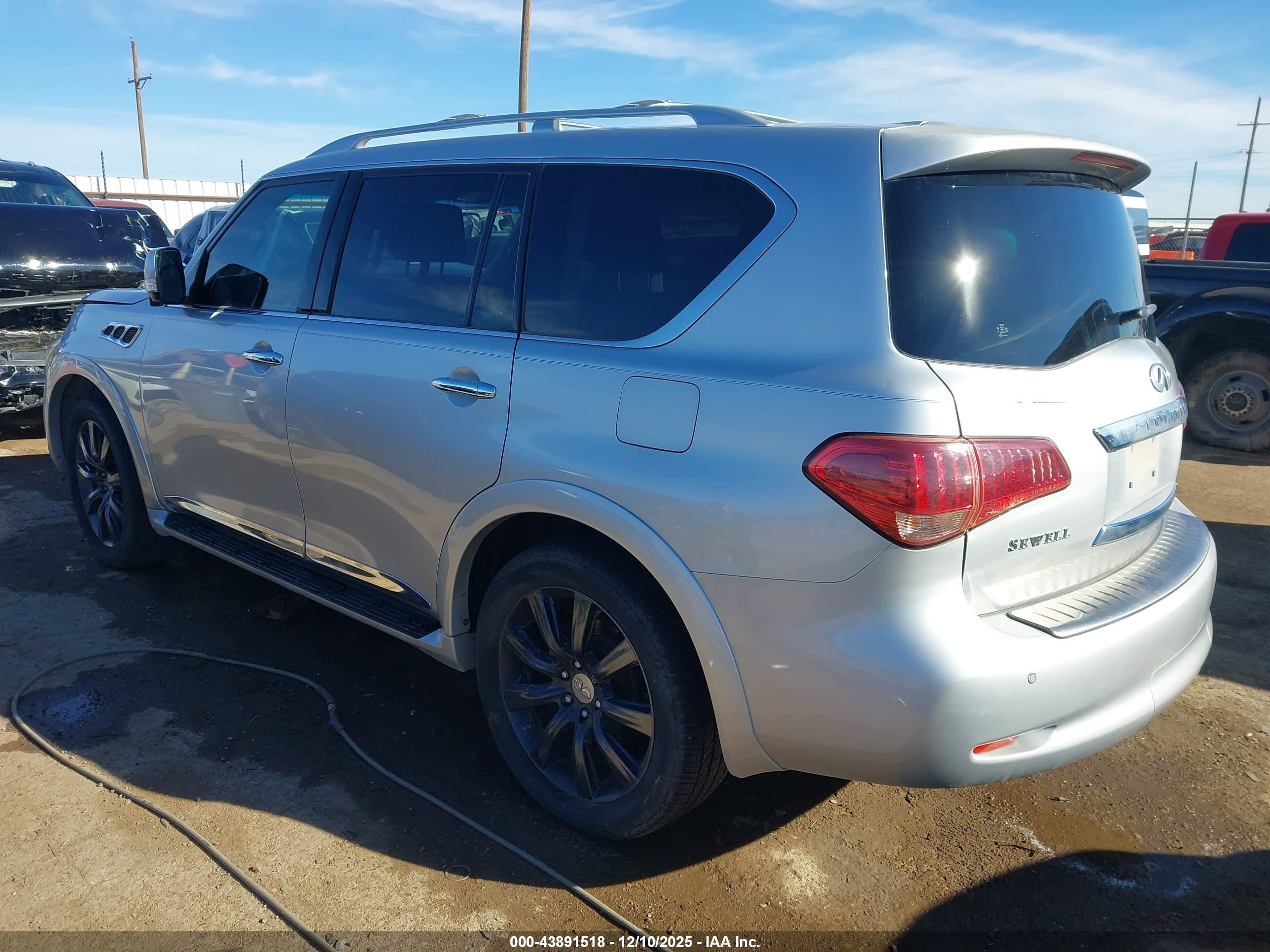 2012 Infiniti Qx56 Silver vin: JN8AZ2NF1C9518741