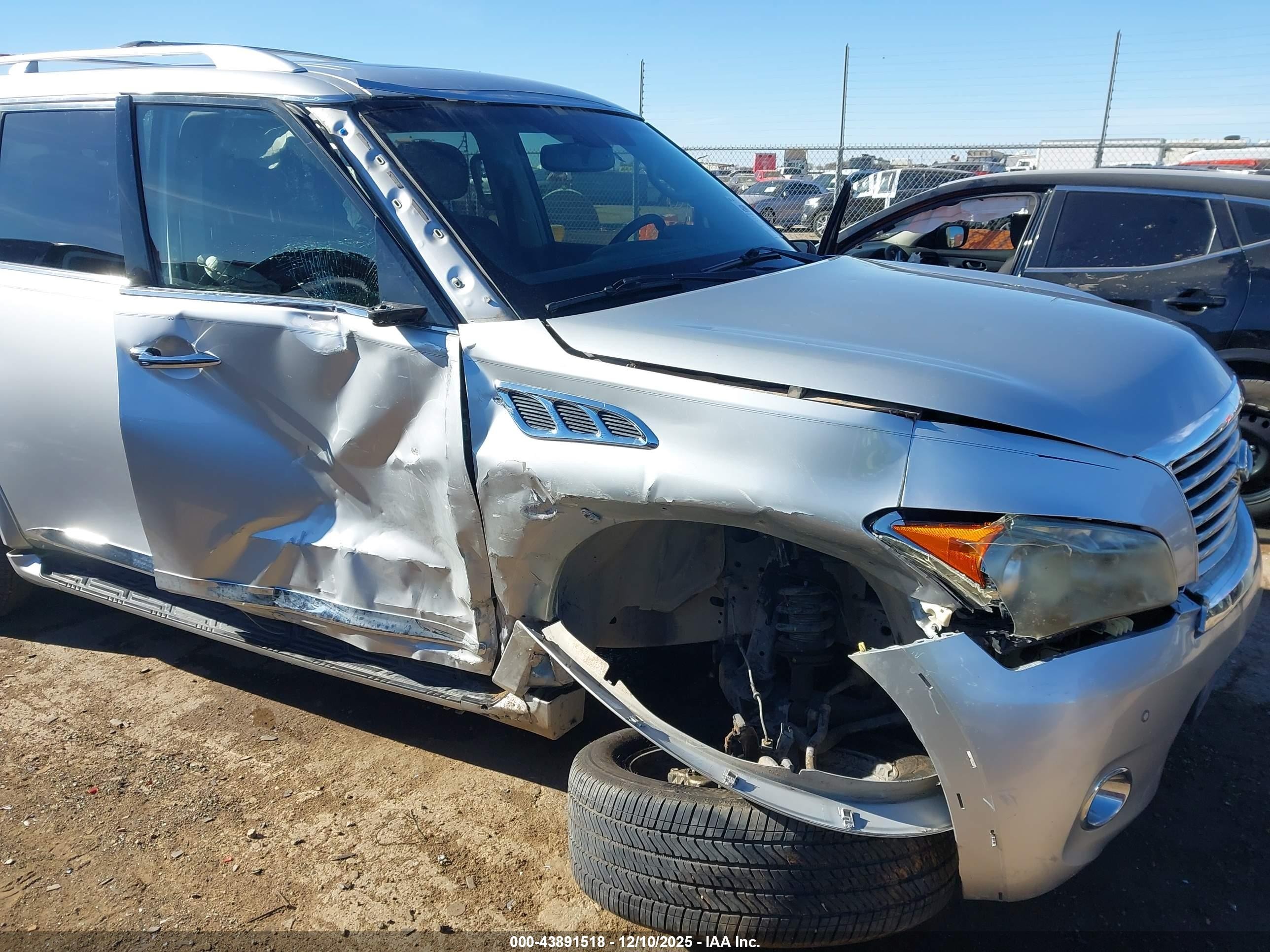 2012 Infiniti Qx56 Silver vin: JN8AZ2NF1C9518741