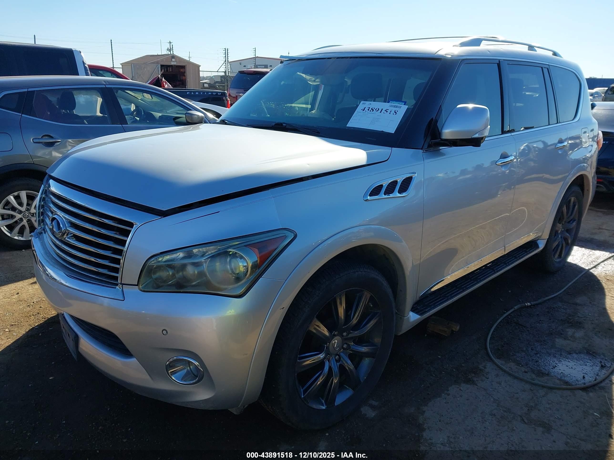 2012 Infiniti Qx56 Silver vin: JN8AZ2NF1C9518741