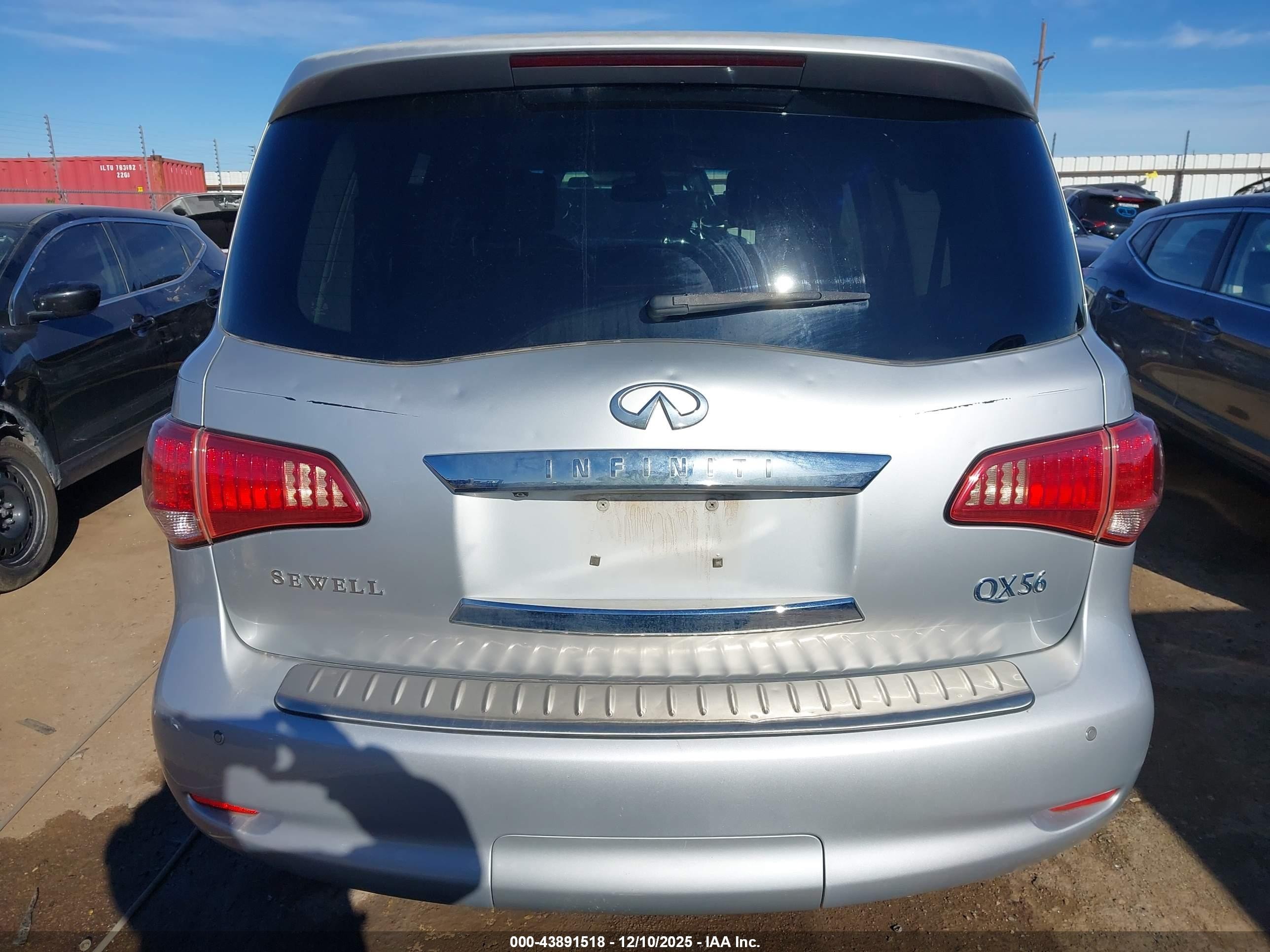 2012 Infiniti Qx56 Silver vin: JN8AZ2NF1C9518741