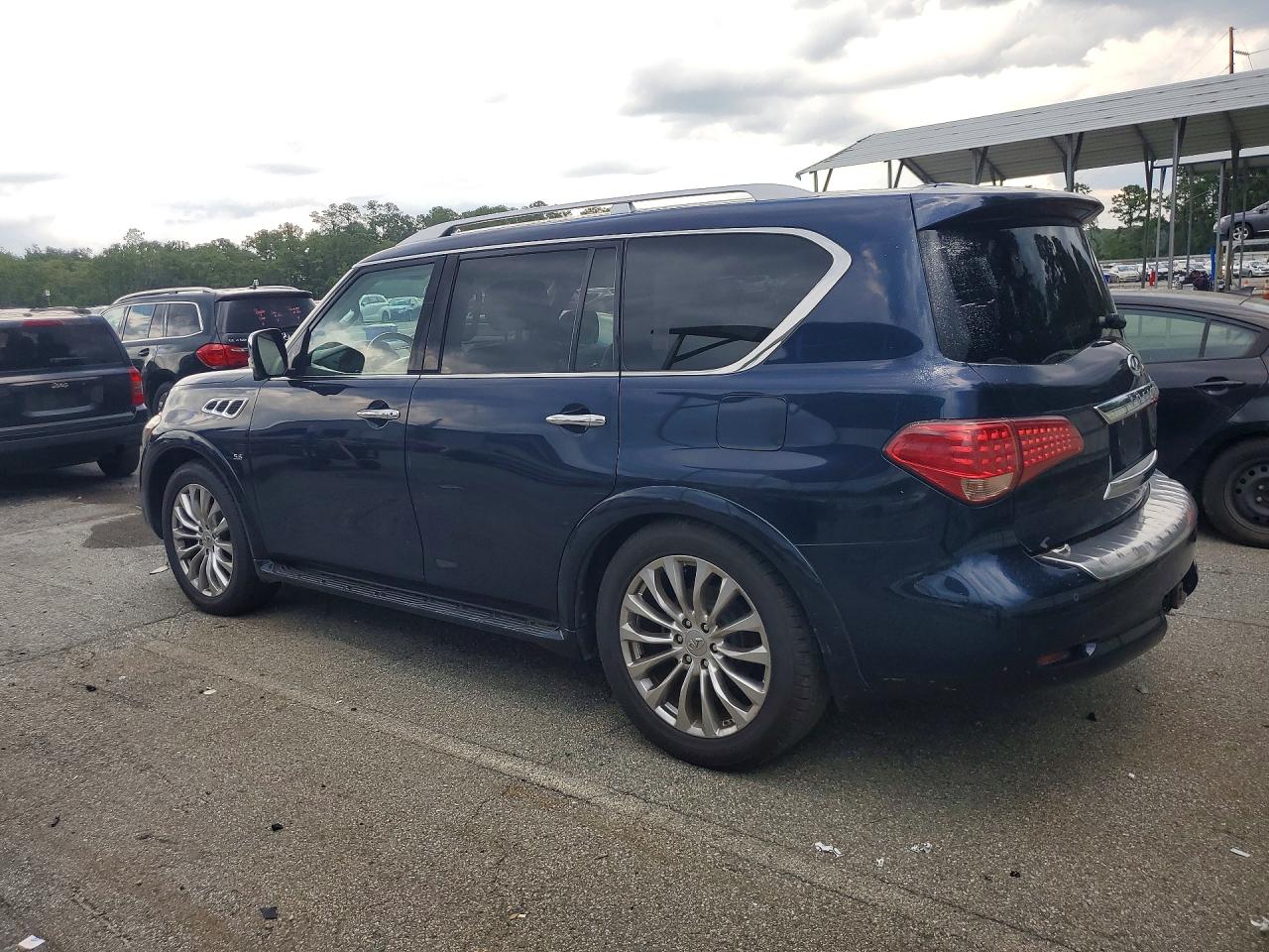 2015 Infiniti Qx80 Base Blue vin: JN8AZ2NF1F9571587