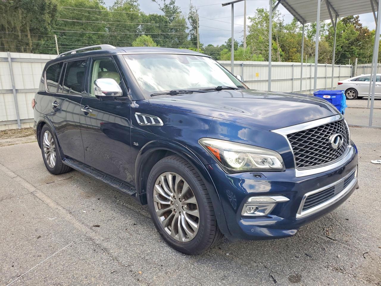 2015 Infiniti Qx80 Base Blue vin: JN8AZ2NF1F9571587