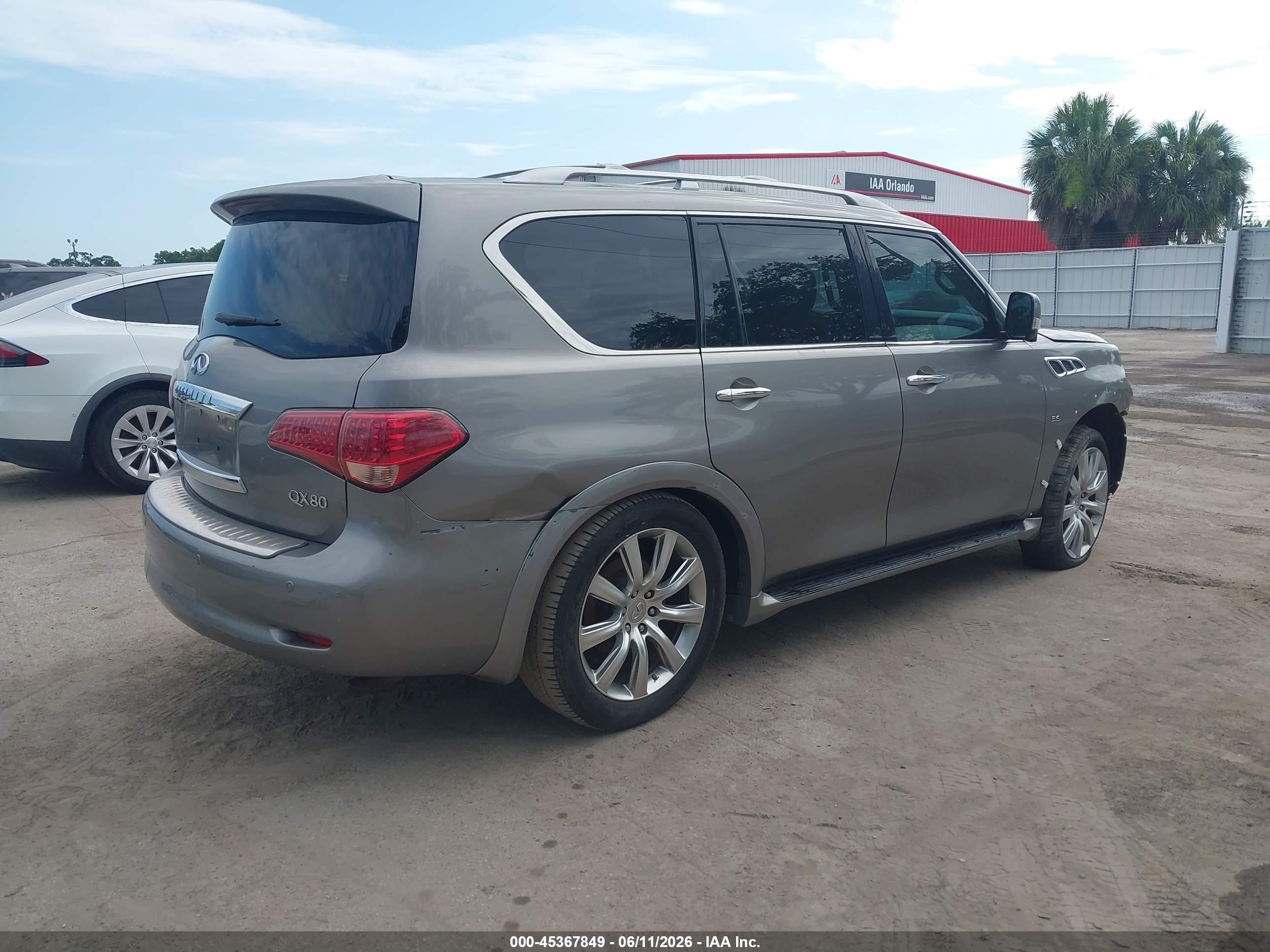 2014 Infiniti Qx80   Gray vin: JN8AZ2NF2E9552979