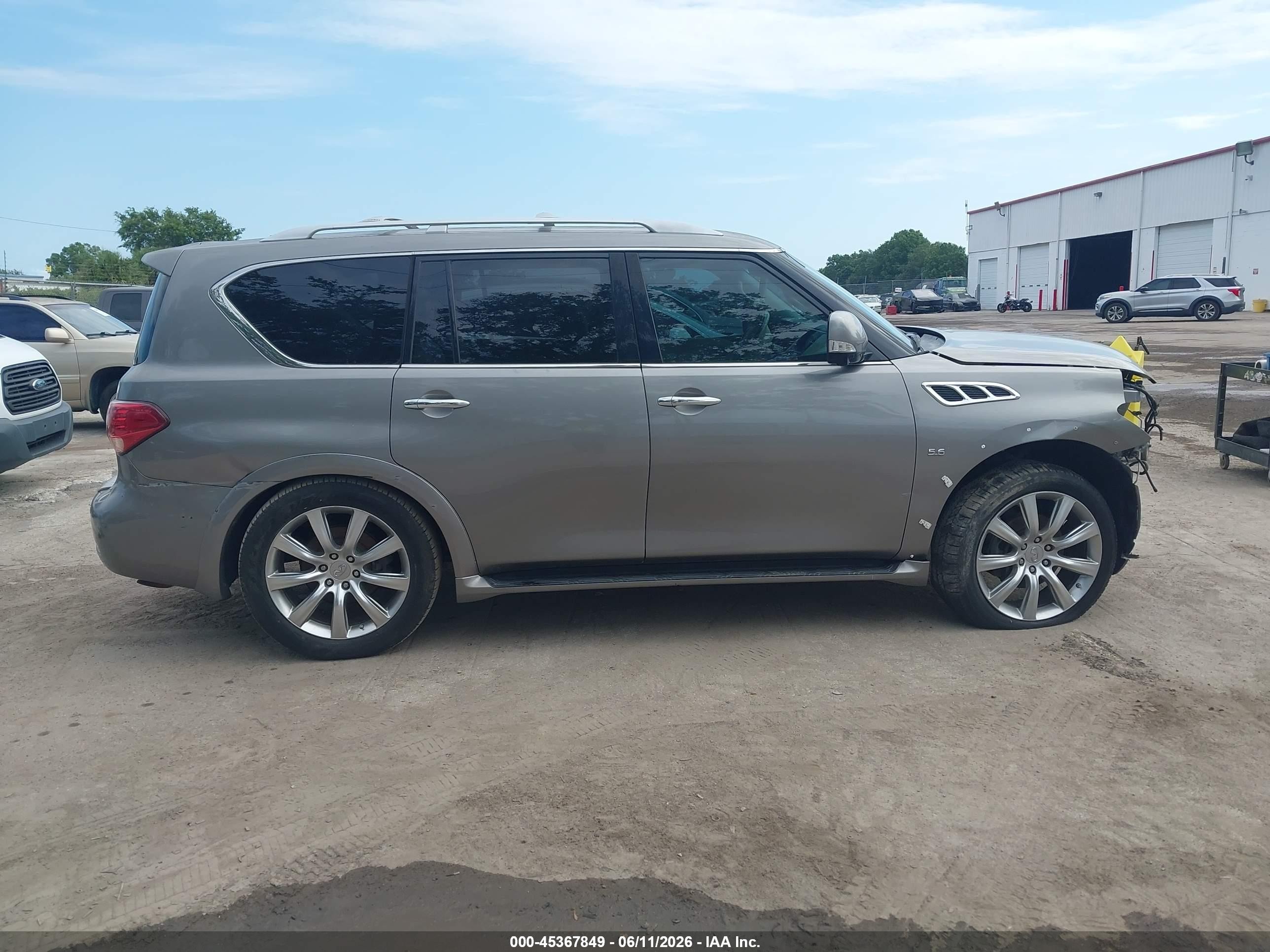 2014 Infiniti Qx80   Gray vin: JN8AZ2NF2E9552979