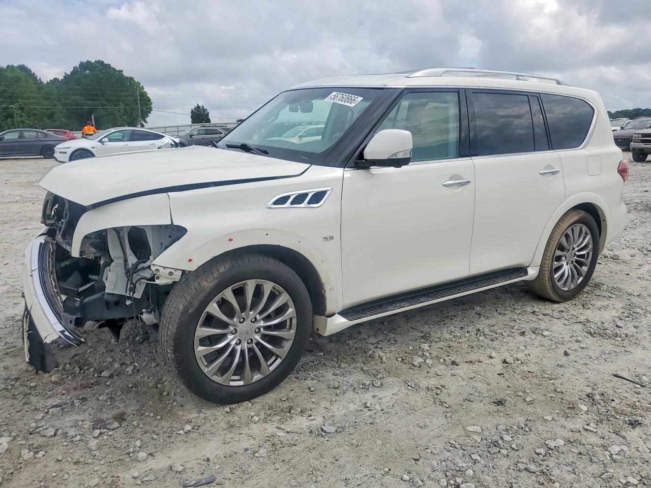 2015 Infiniti Qx80 Base White vin: JN8AZ2NF2F9573512