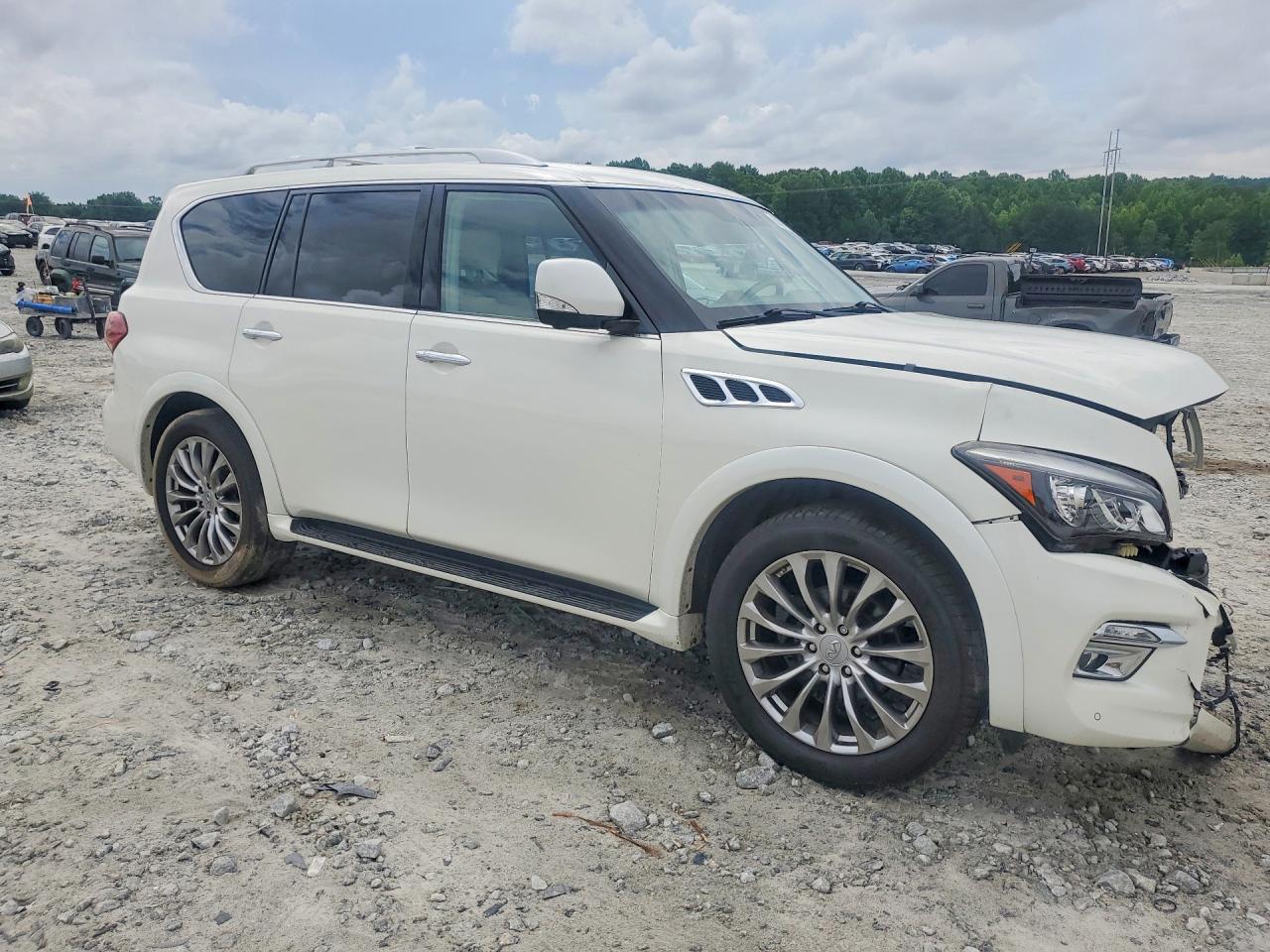 2015 Infiniti Qx80 Base White vin: JN8AZ2NF2F9573512