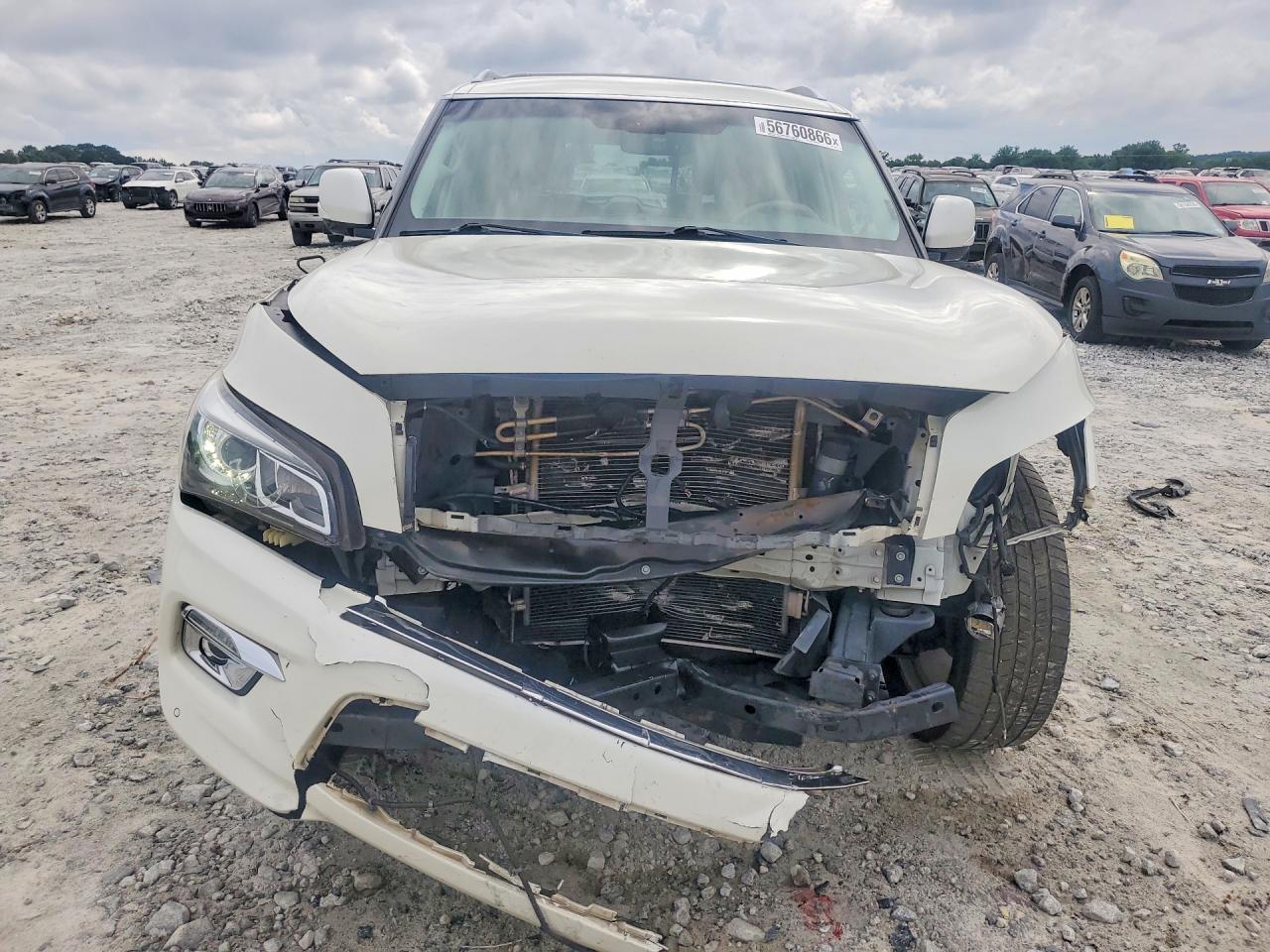 2015 Infiniti Qx80 Base White vin: JN8AZ2NF2F9573512
