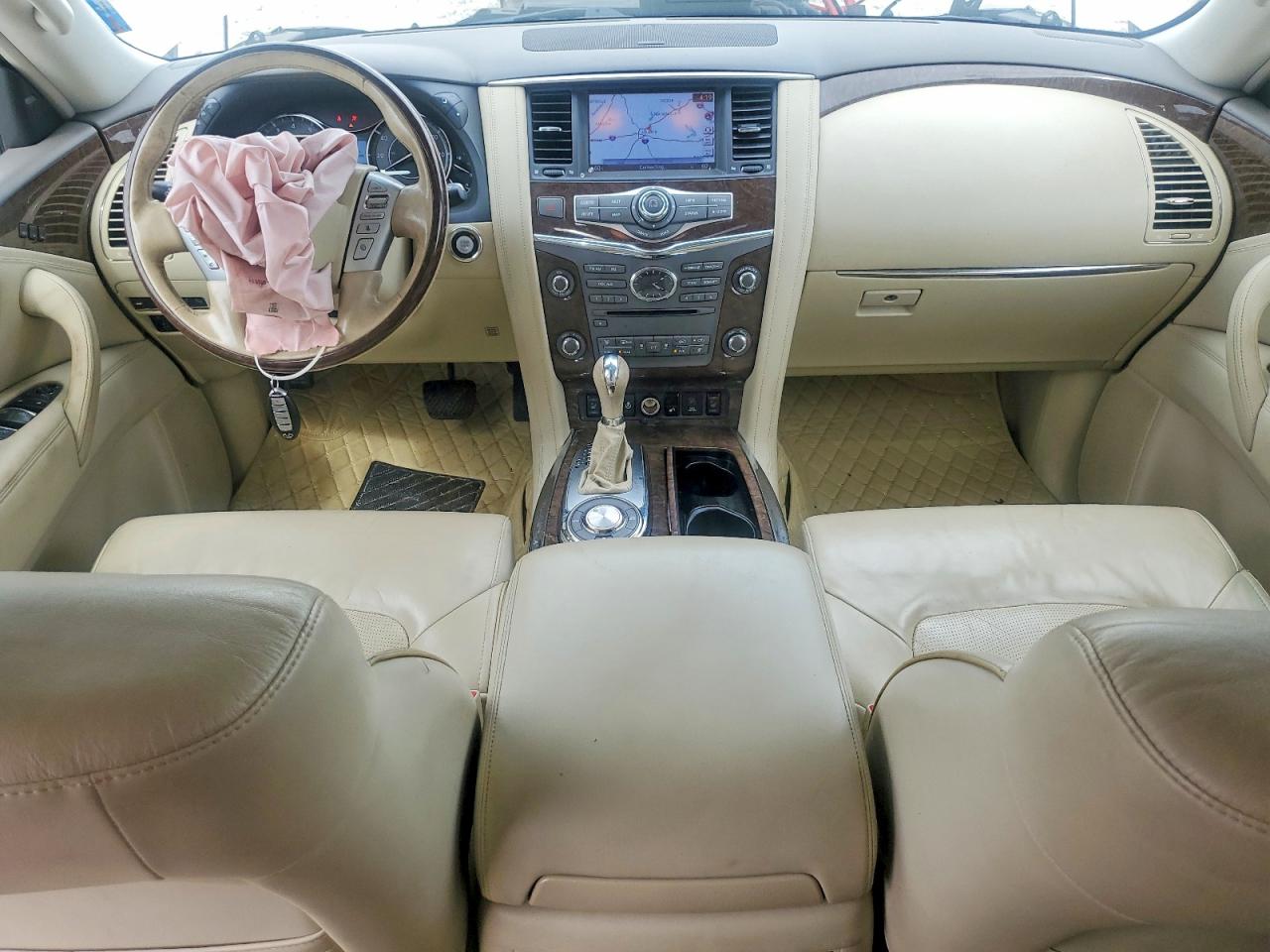 2015 Infiniti Qx80 Base White vin: JN8AZ2NF2F9573512