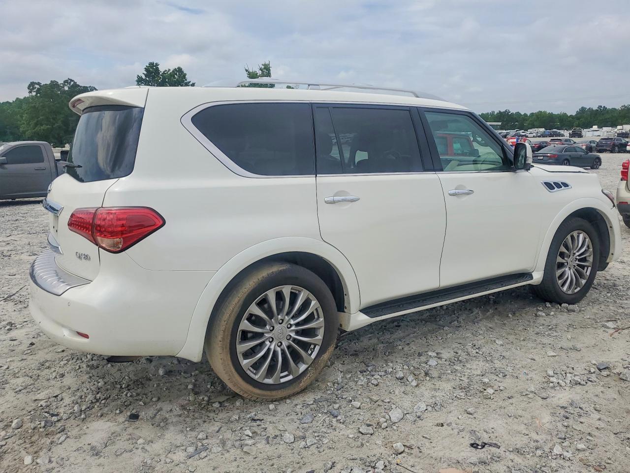 2015 Infiniti Qx80 Base White vin: JN8AZ2NF2F9573512