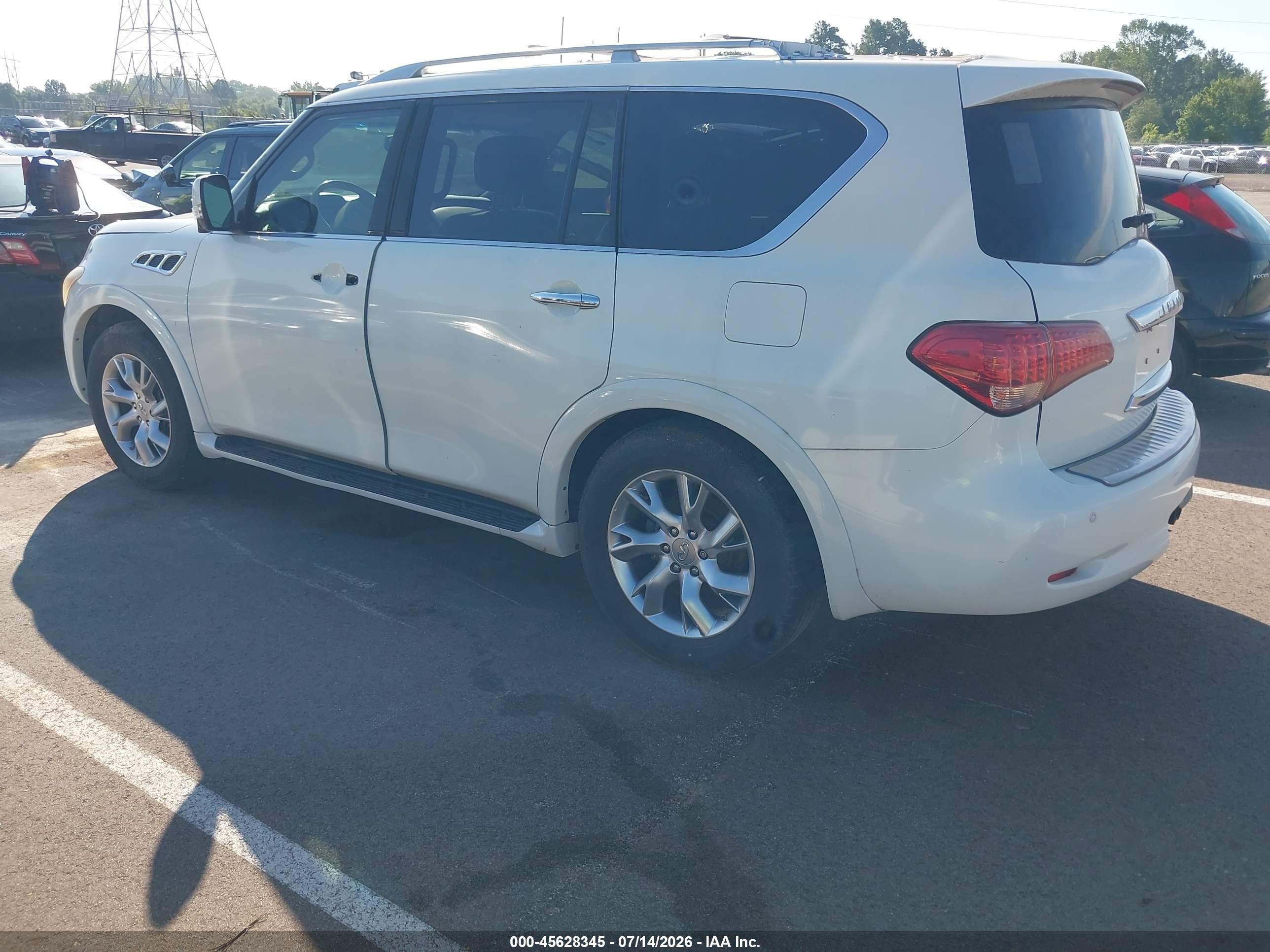 2012 Infiniti Qx56   White vin: JN8AZ2NF3C9517476