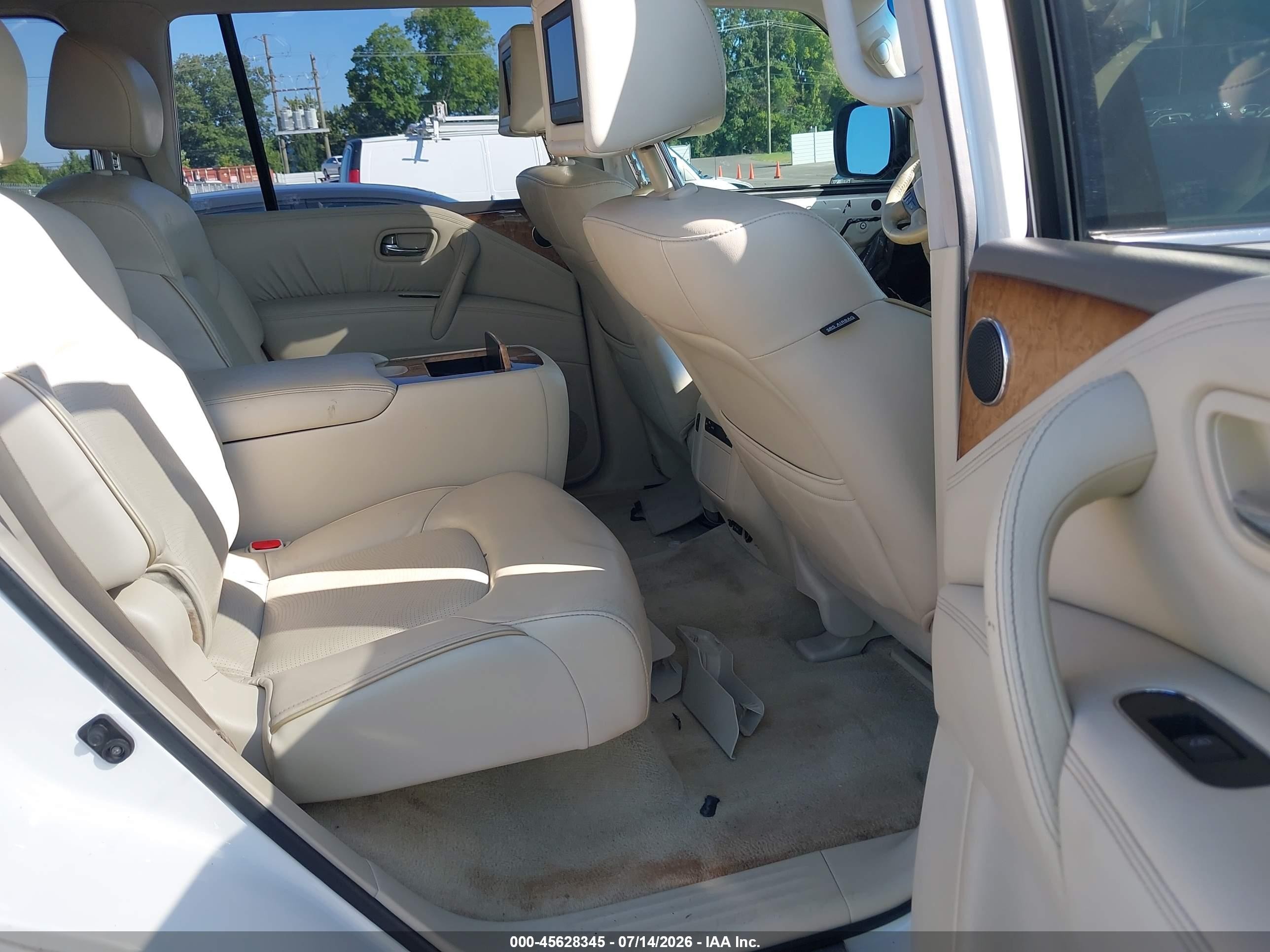 2012 Infiniti Qx56   White vin: JN8AZ2NF3C9517476