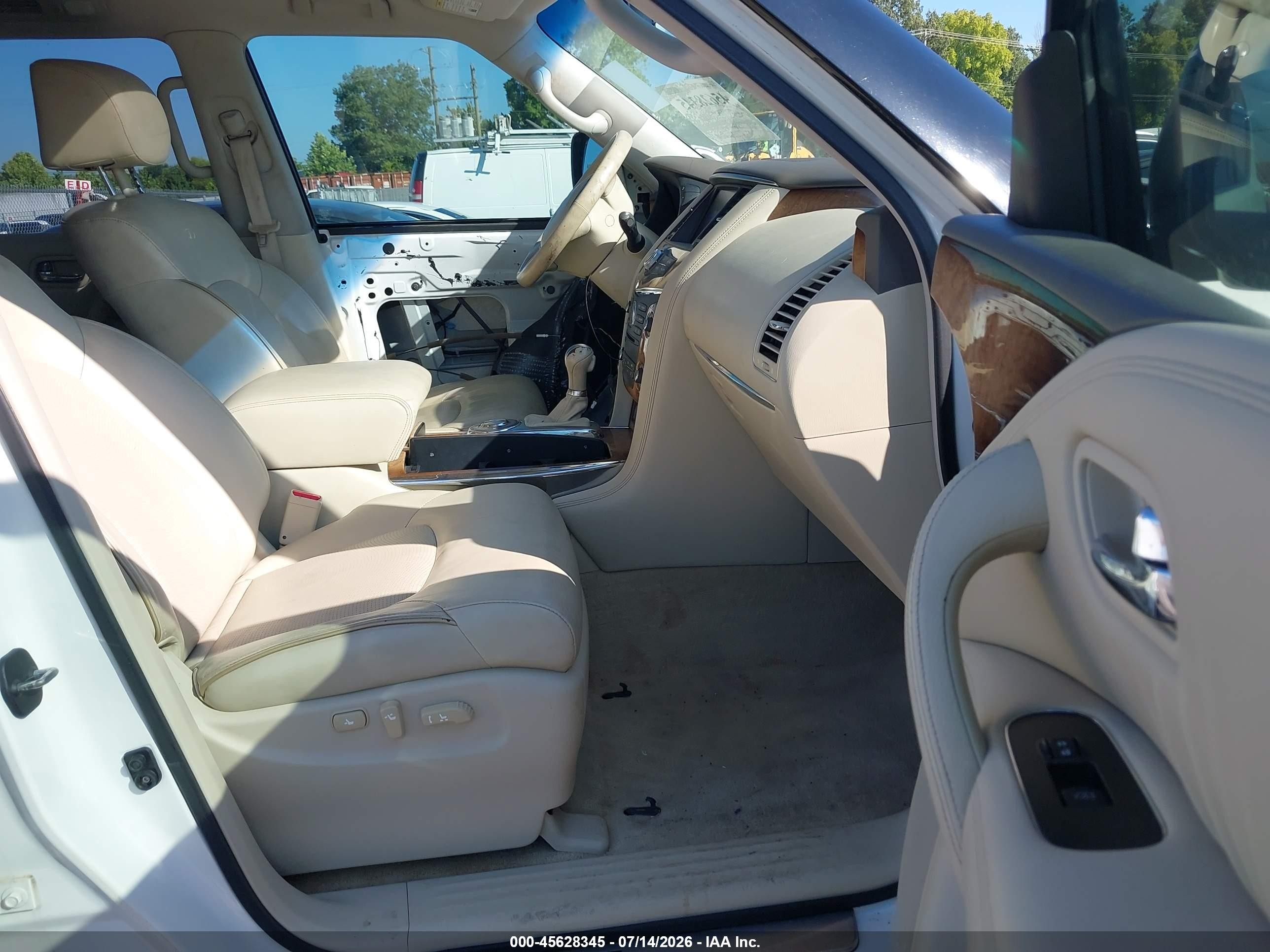 2012 Infiniti Qx56   White vin: JN8AZ2NF3C9517476