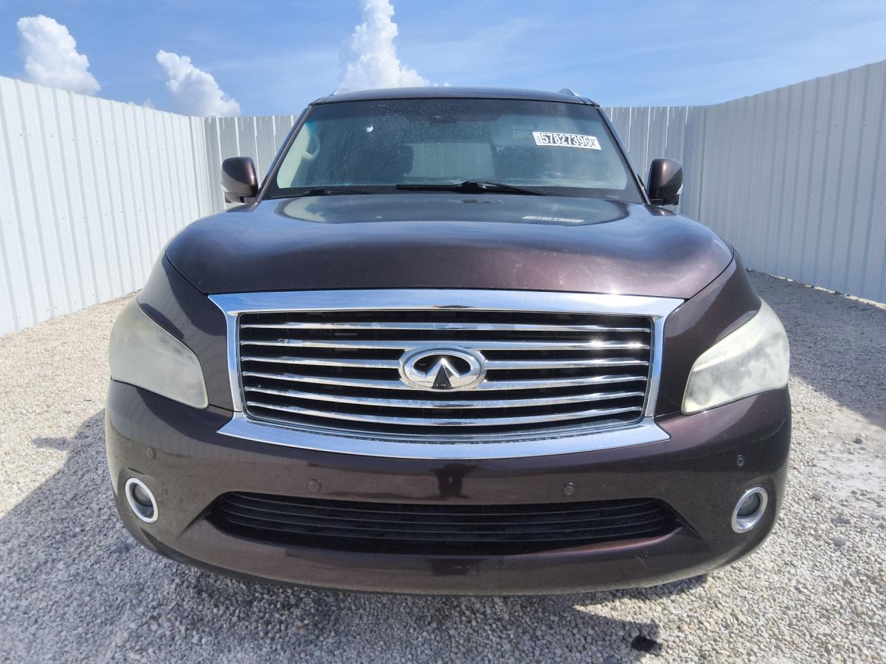 2014 Infiniti Qx80 Base Maroon vin: JN8AZ2NF3E9552733 Damage: Hood, Chipped, 10 Or More