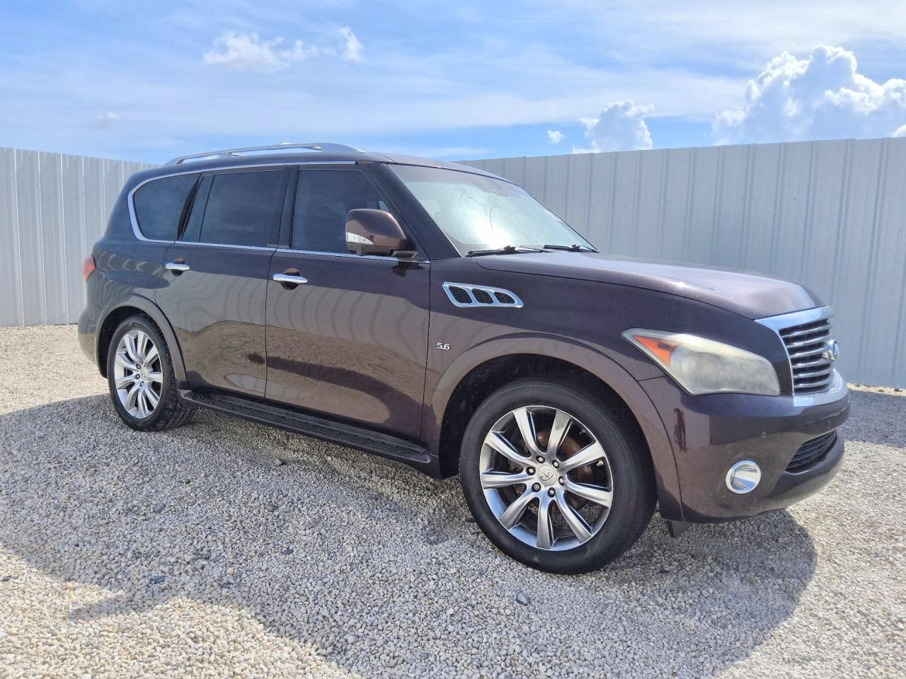 2014 Infiniti Qx80 Base Maroon vin: JN8AZ2NF3E9552733