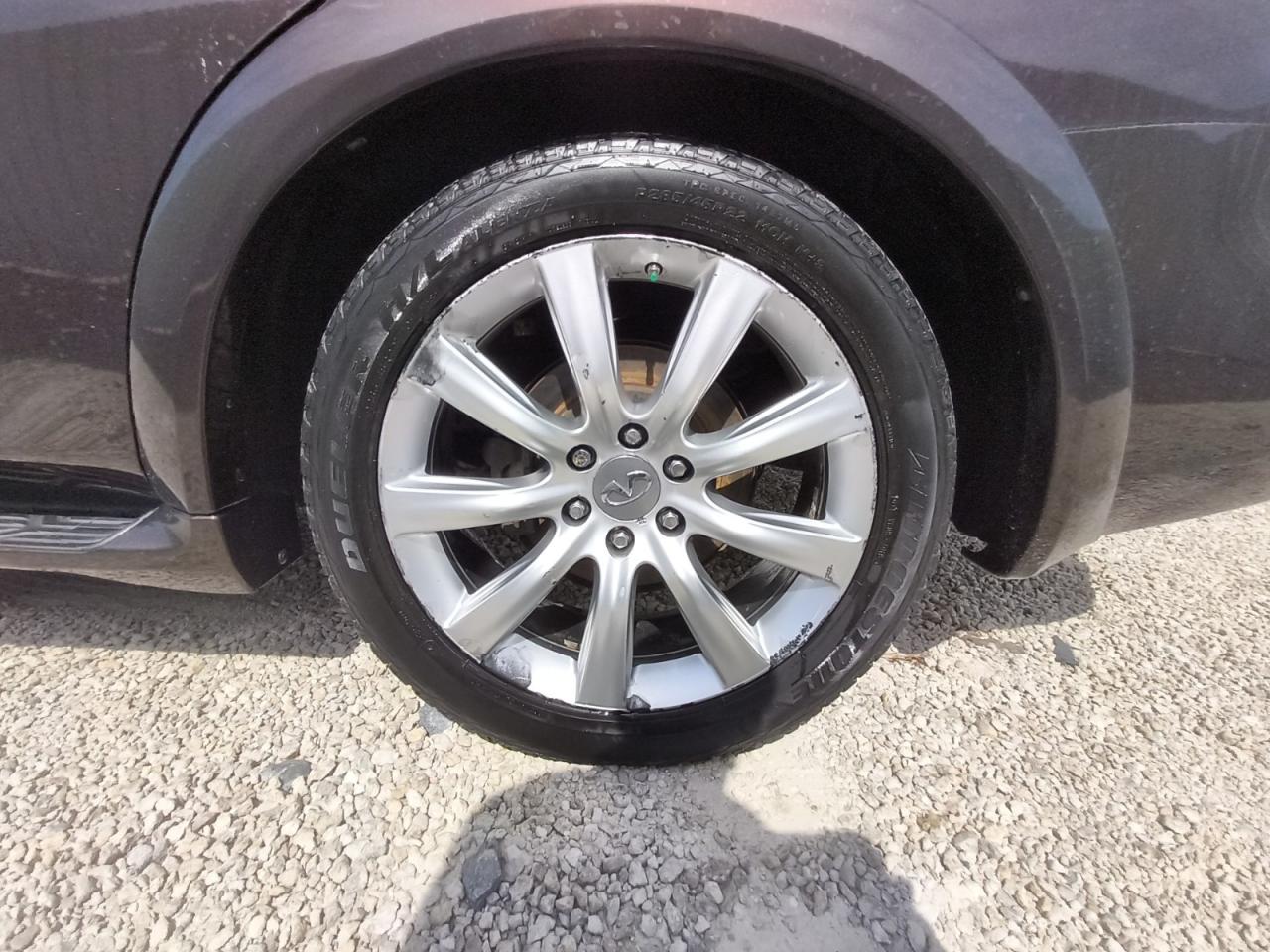 2014 Infiniti Qx80 Base Maroon vin: JN8AZ2NF3E9552733 Damage: Left Rear Wheel, Curb Rash, > 12 Inches