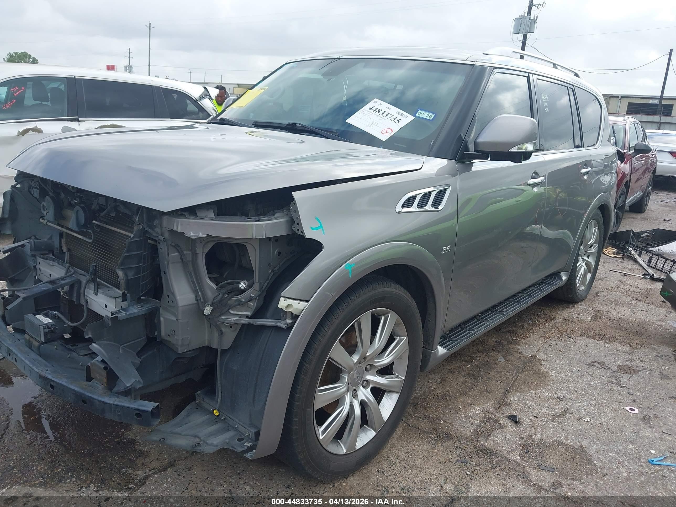 2014 Infiniti Qx80   Gray vin: JN8AZ2NF3E9552991
