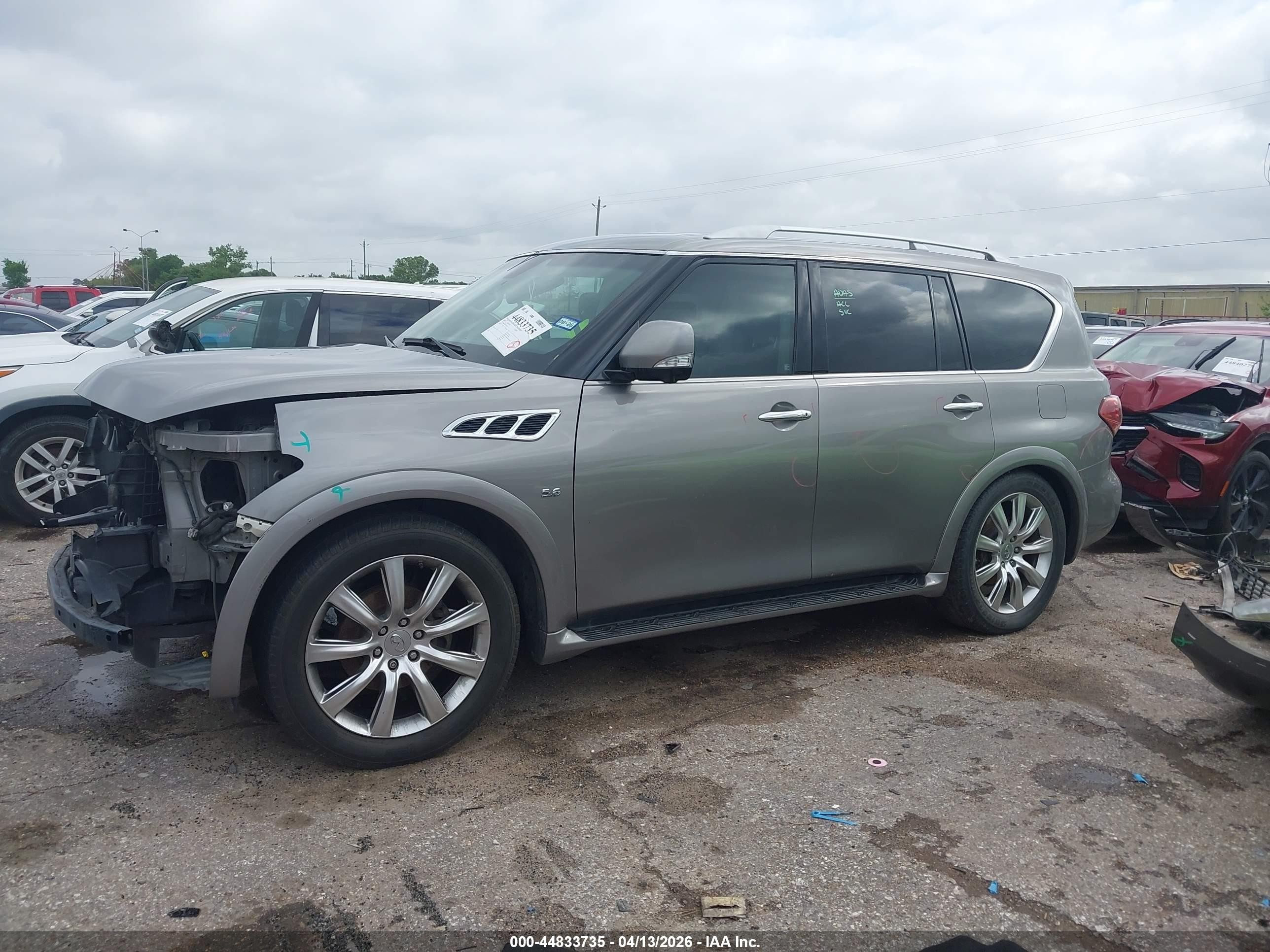 2014 Infiniti Qx80   Gray vin: JN8AZ2NF3E9552991