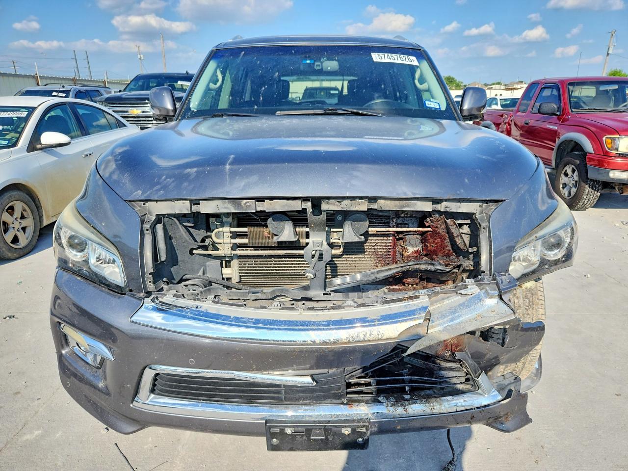 2015 Infiniti Qx80 Base Gray vin: JN8AZ2NF3F9571929