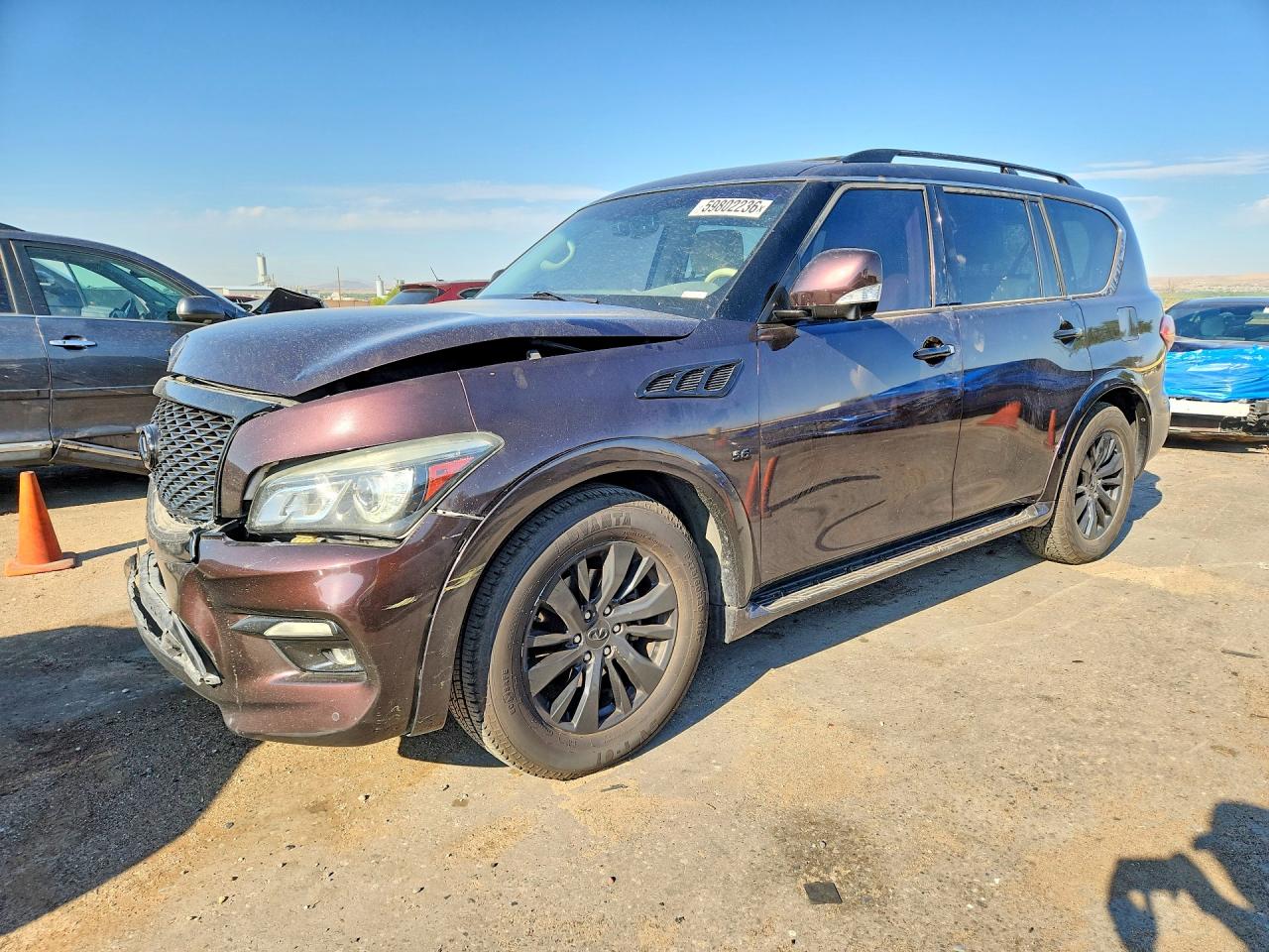 2015 Infiniti Qx80 Base Purple vin: JN8AZ2NF3F9572739