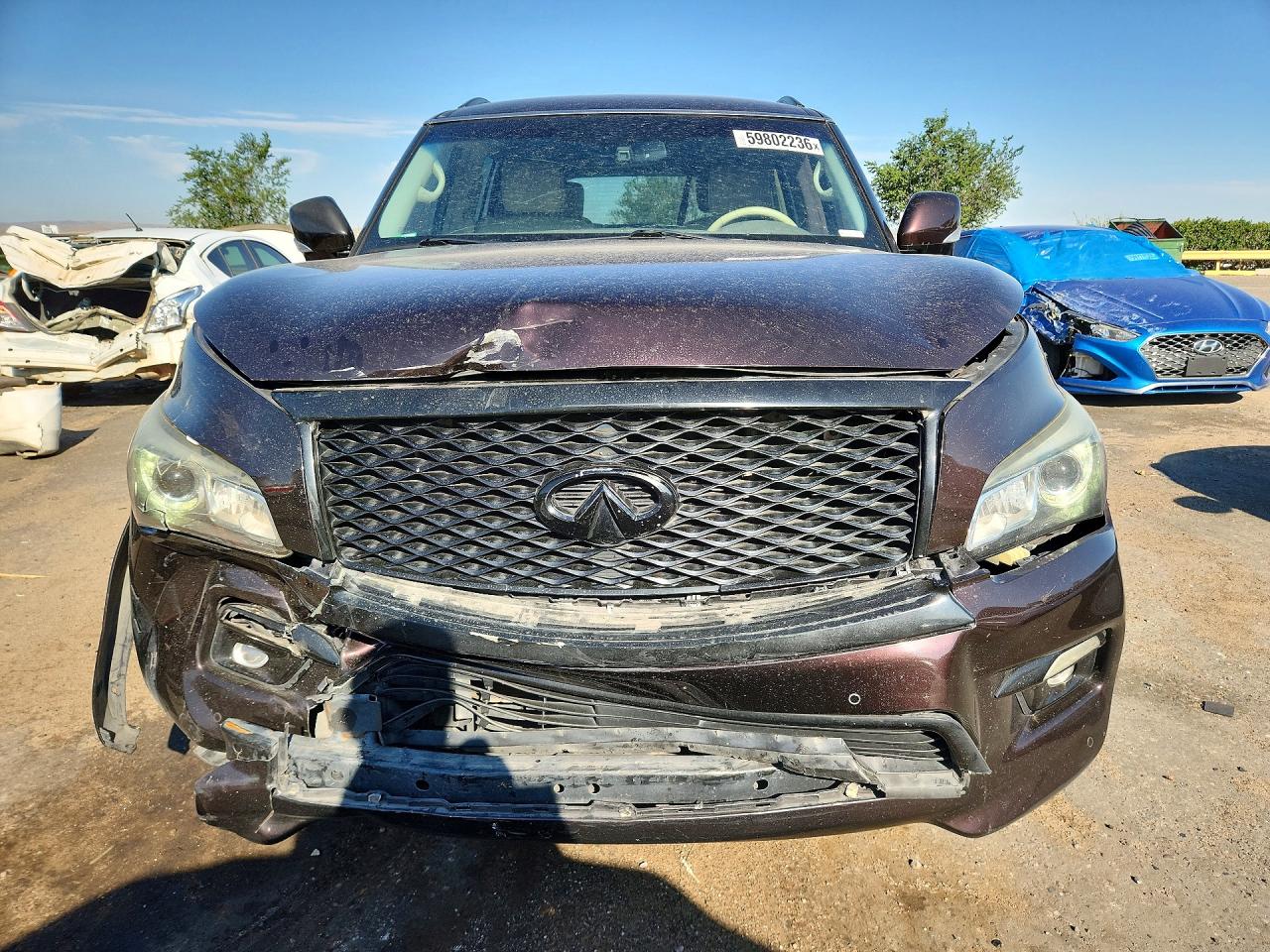 2015 Infiniti Qx80 Base Purple vin: JN8AZ2NF3F9572739