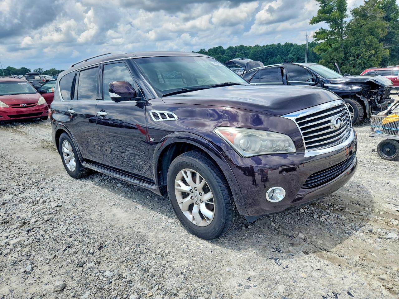 2014 Infiniti Qx80 Base Maroon vin: JN8AZ2NF4E9554121