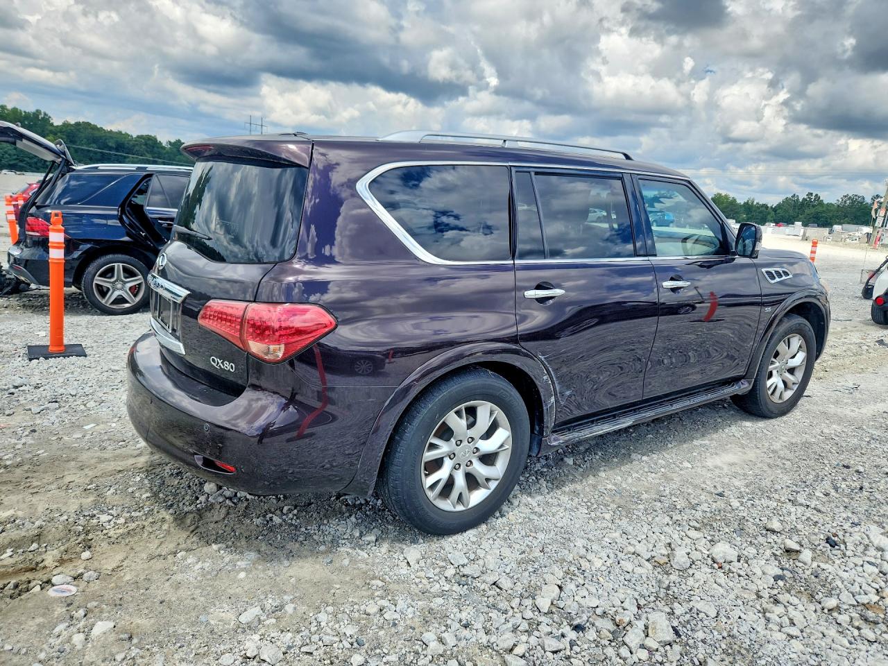 2014 Infiniti Qx80 Base Maroon vin: JN8AZ2NF4E9554121