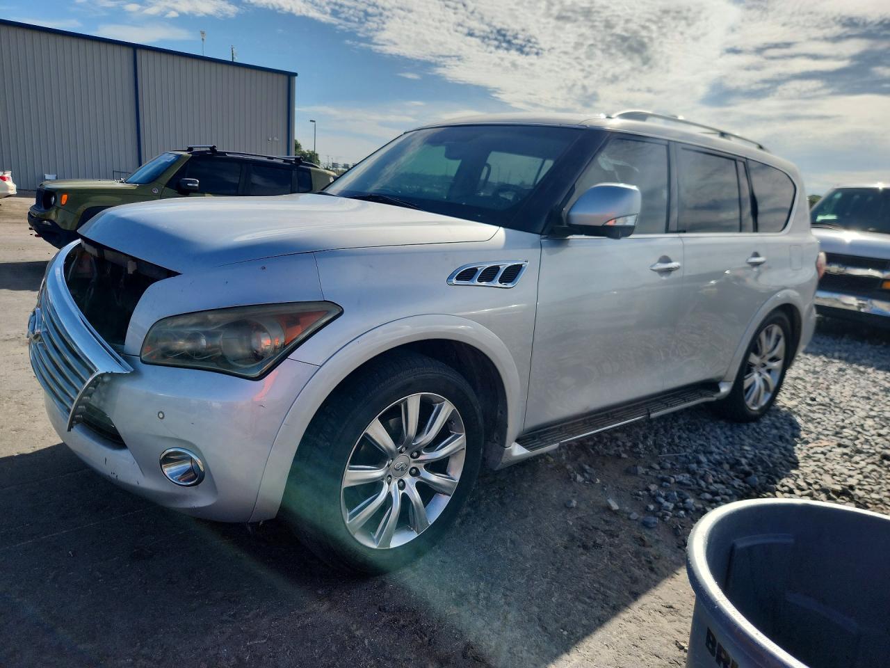 2012 Infiniti Qx56 Base Silver vin: JN8AZ2NF5C9516605