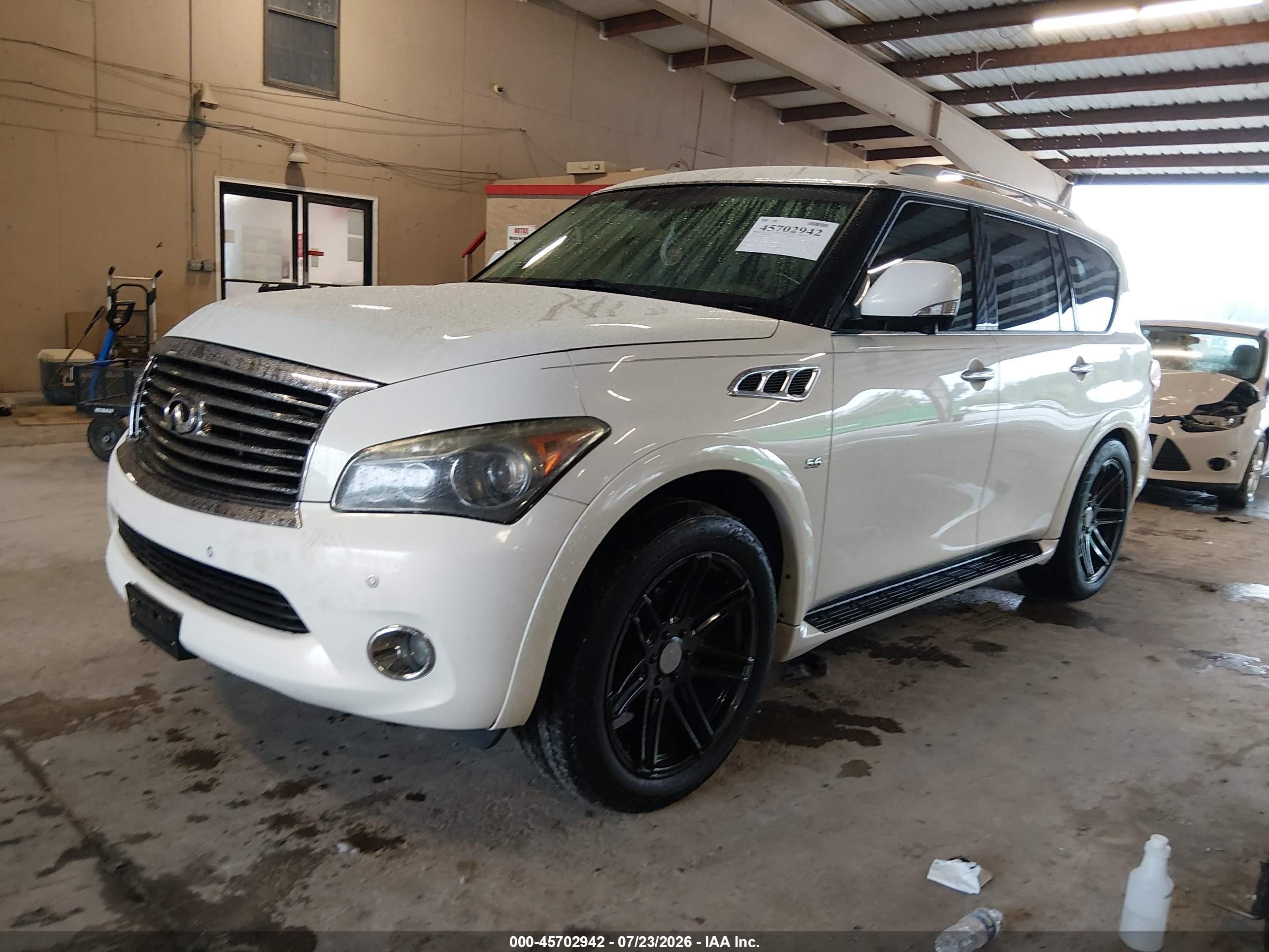 2014 Infiniti Qx80   White vin: JN8AZ2NF5E9553320