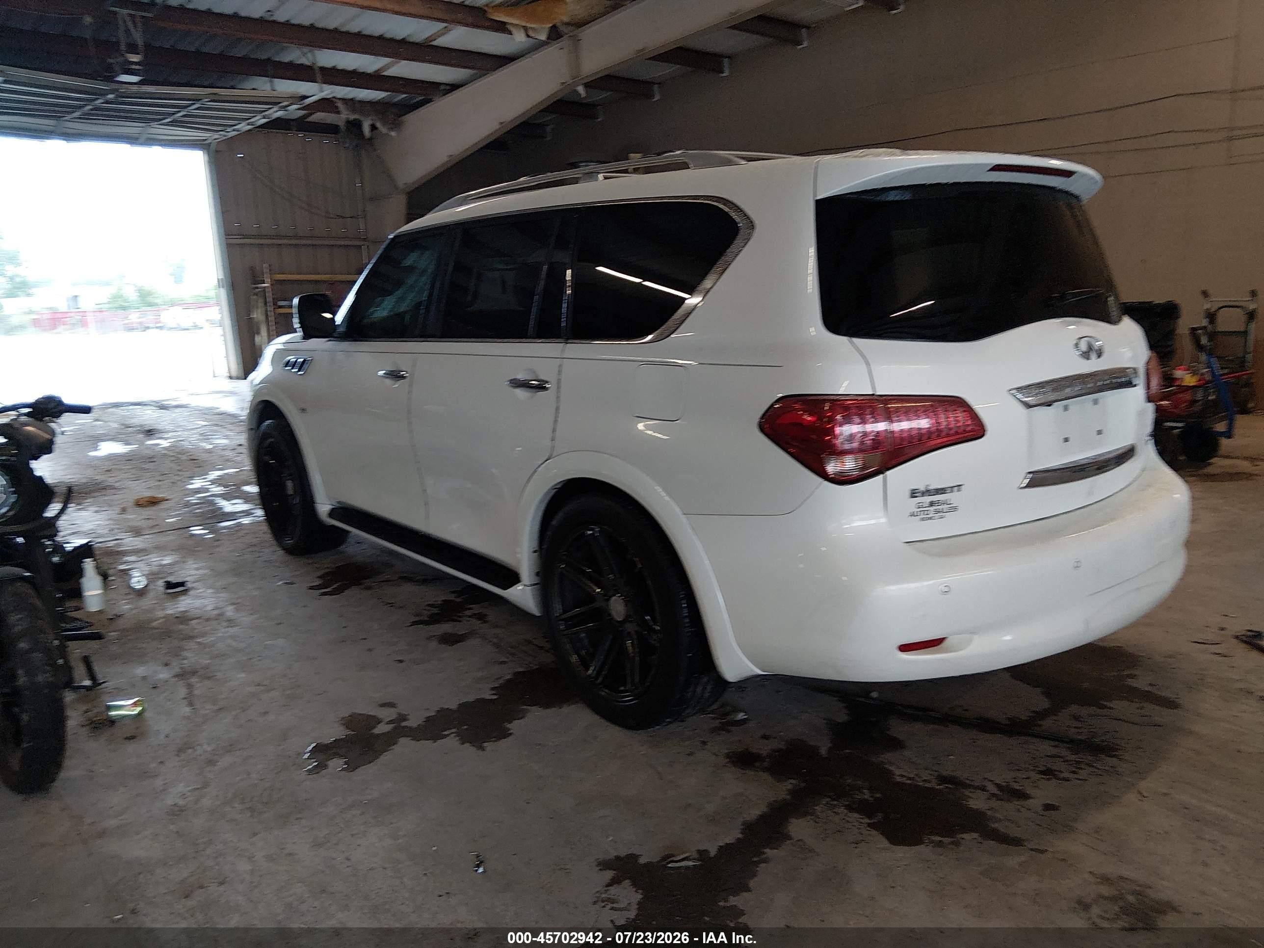 2014 Infiniti Qx80   White vin: JN8AZ2NF5E9553320