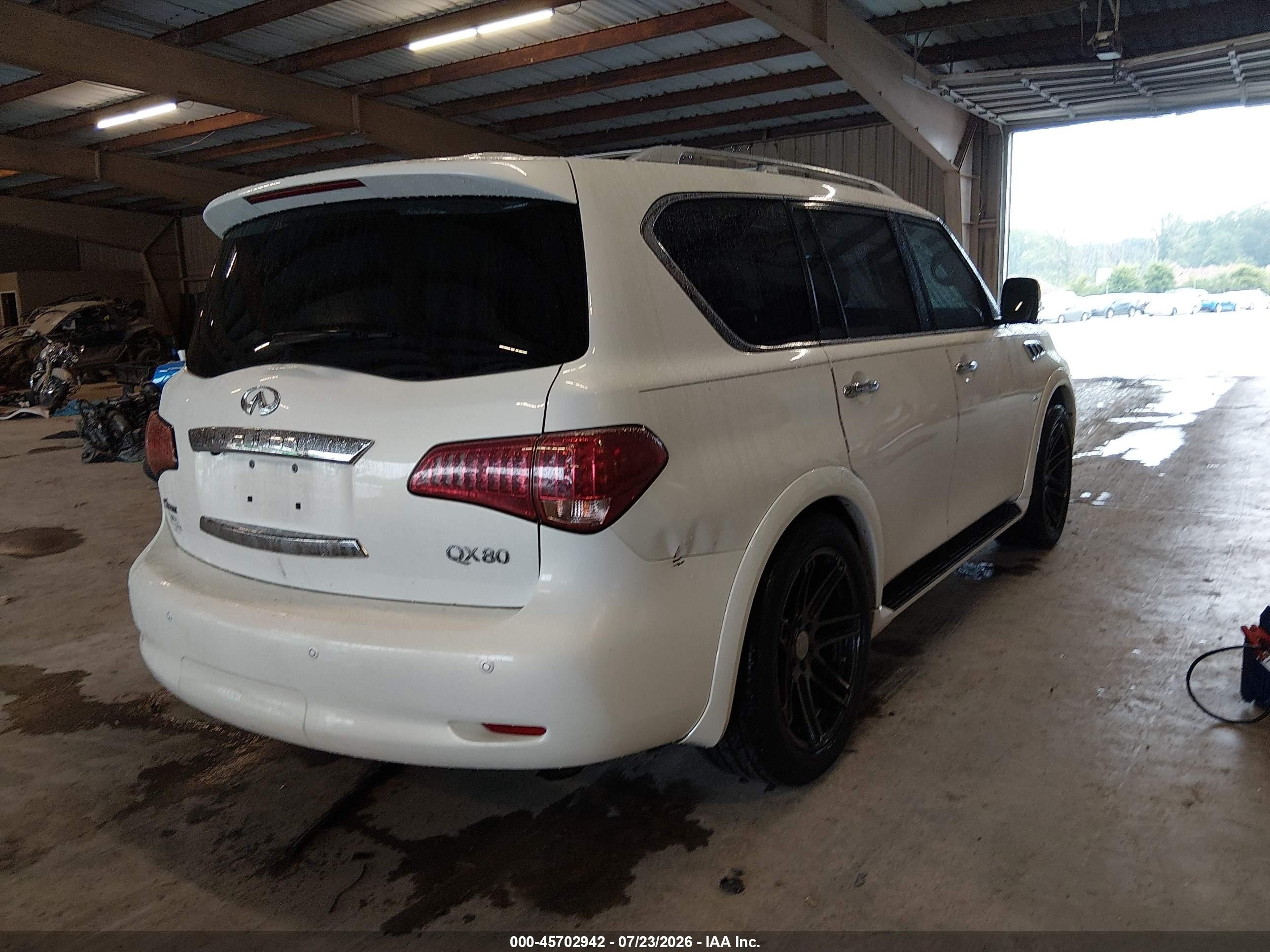 2014 Infiniti Qx80   White vin: JN8AZ2NF5E9553320