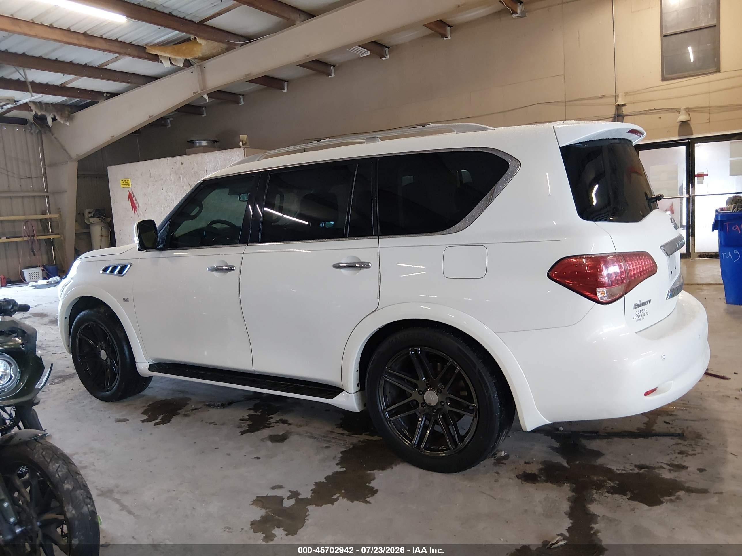 2014 Infiniti Qx80   White vin: JN8AZ2NF5E9553320