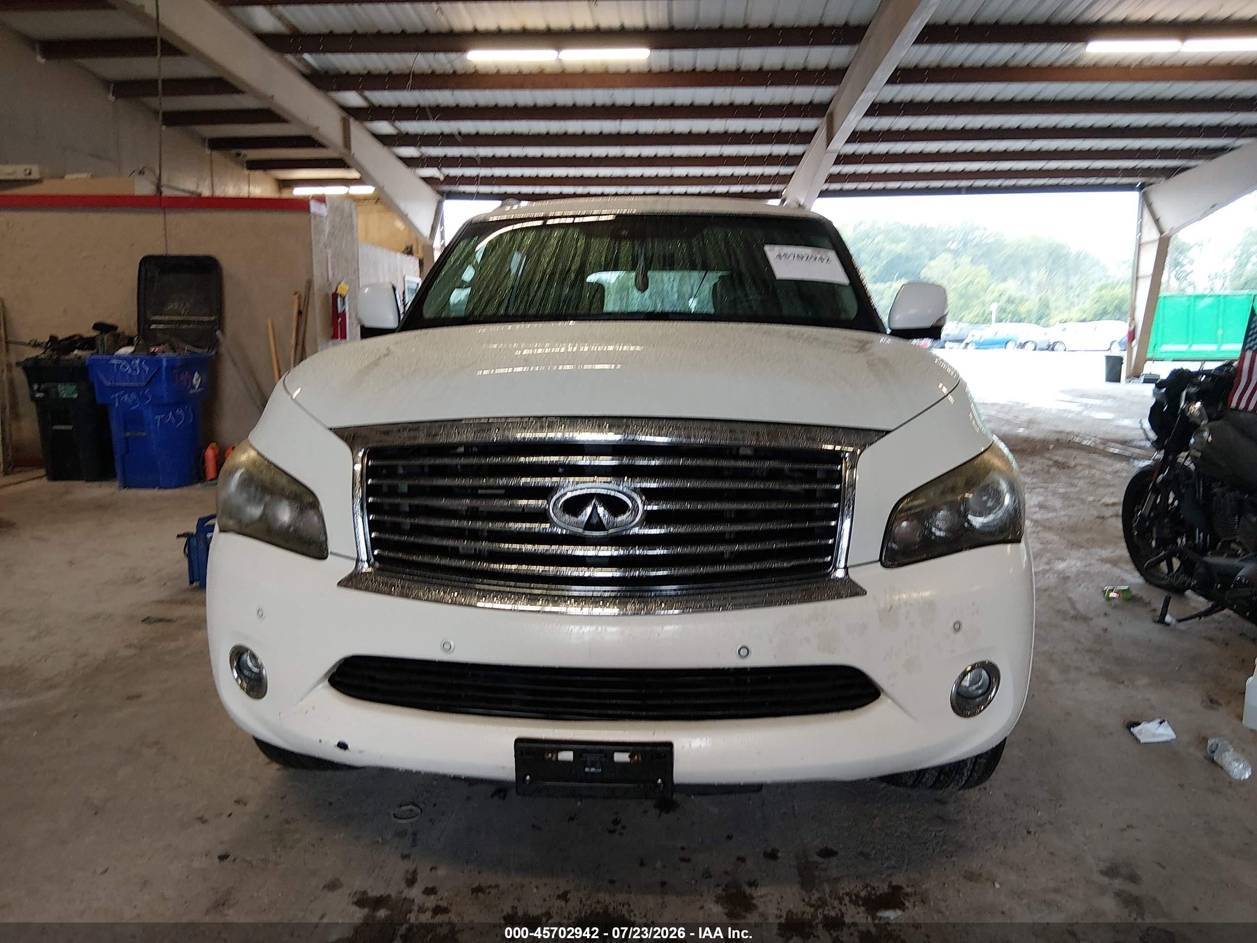 2014 Infiniti Qx80   White vin: JN8AZ2NF5E9553320