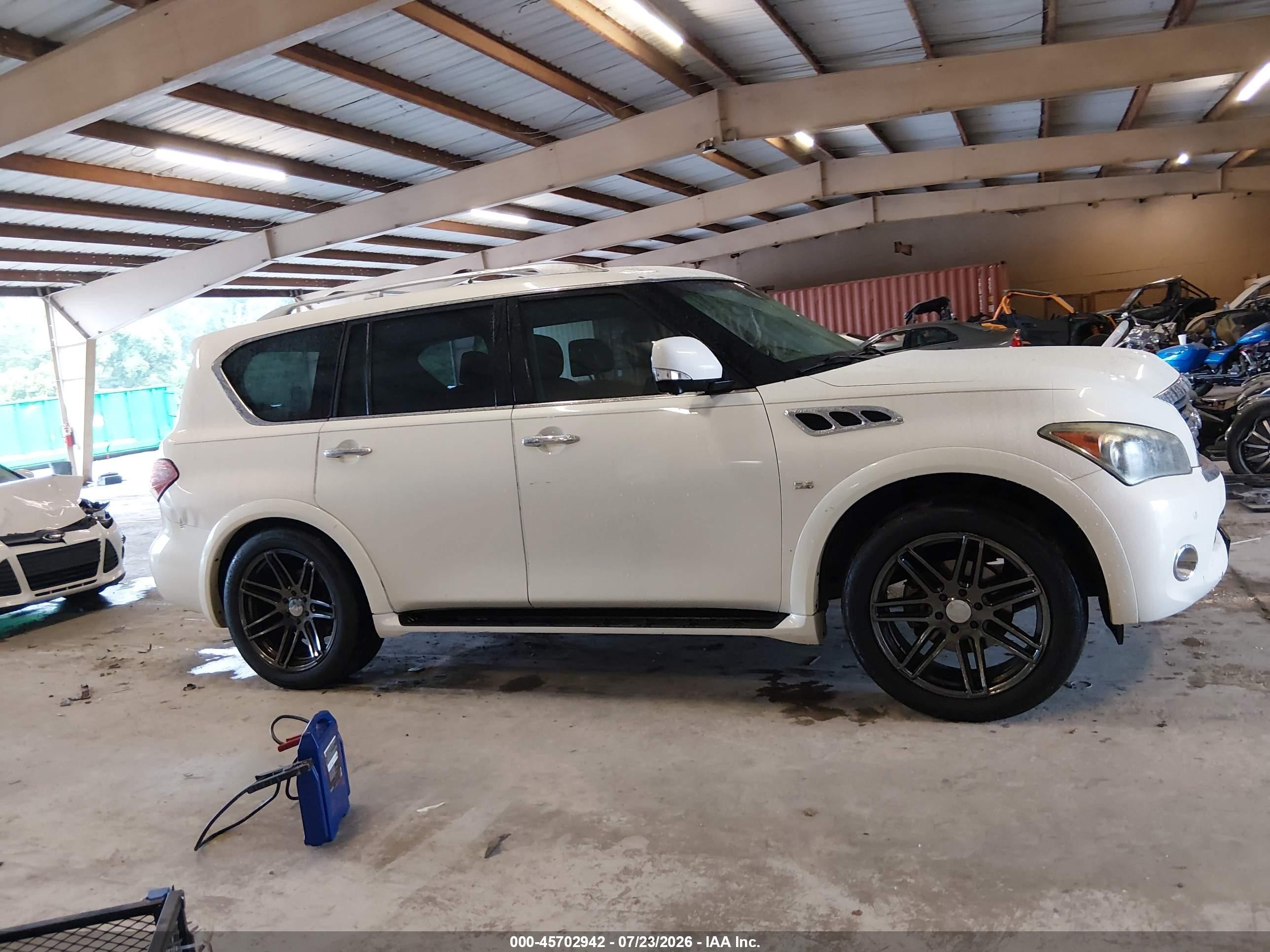 2014 Infiniti Qx80   White vin: JN8AZ2NF5E9553320