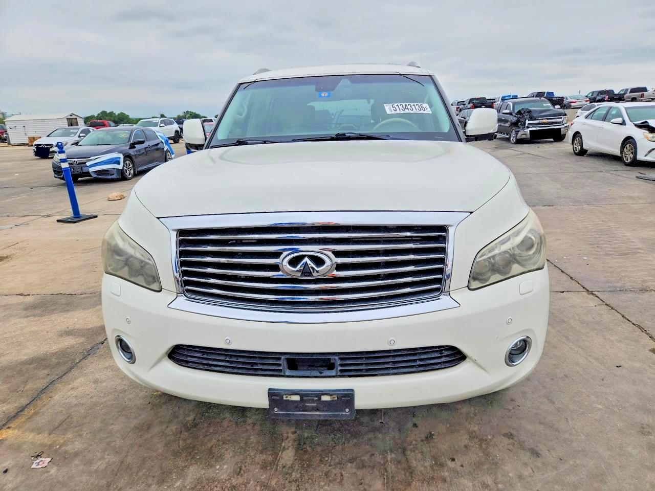 2014 Infiniti Qx80 White vin: JN8AZ2NF5E9555181