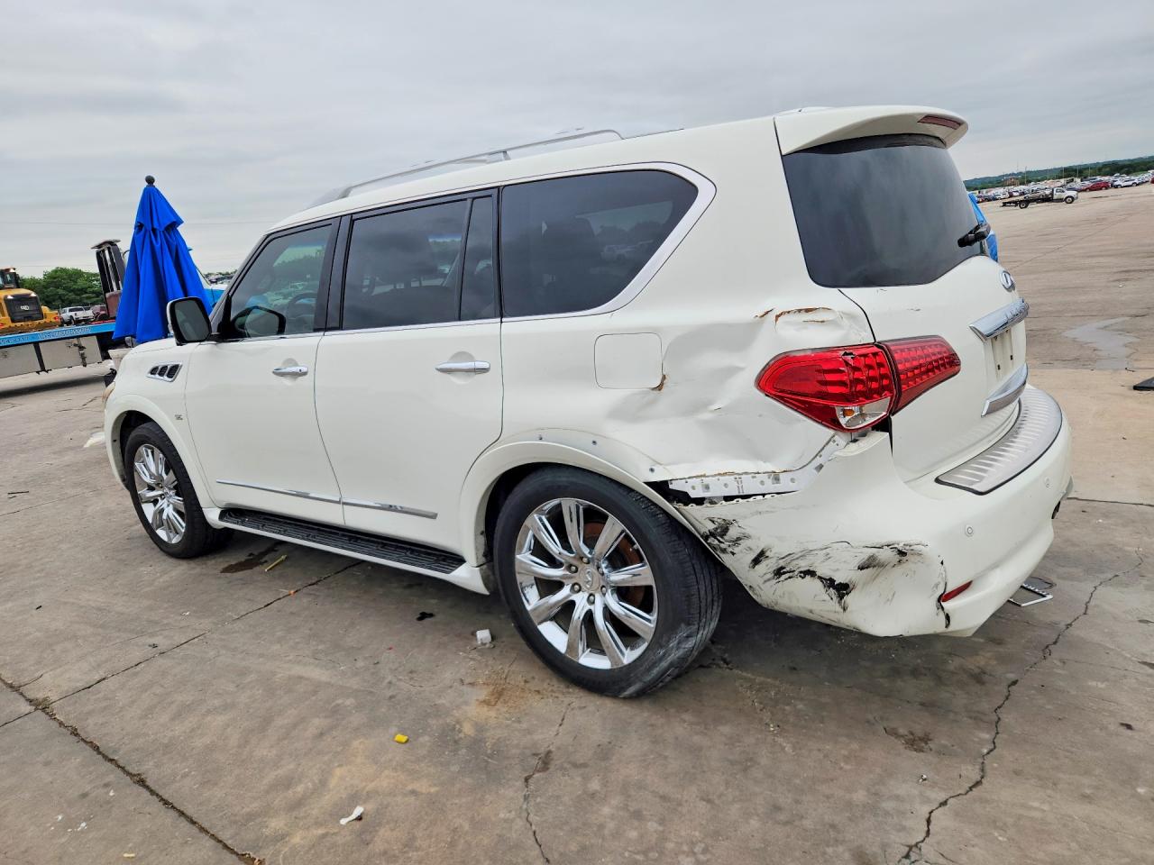 2014 Infiniti Qx80 White vin: JN8AZ2NF5E9555181