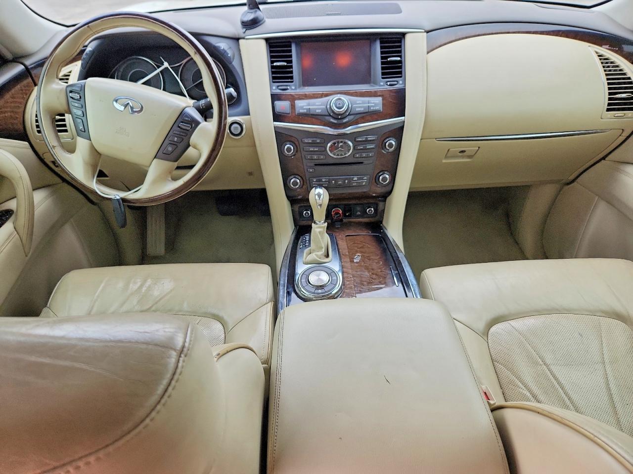 2014 Infiniti Qx80 White vin: JN8AZ2NF5E9555181