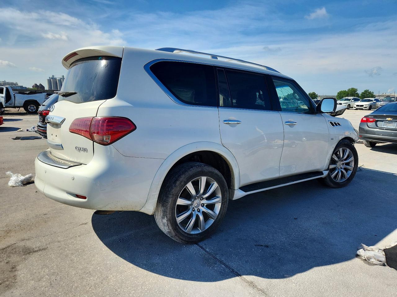 2014 Infiniti Qx80 Base White vin: JN8AZ2NF5E9556038