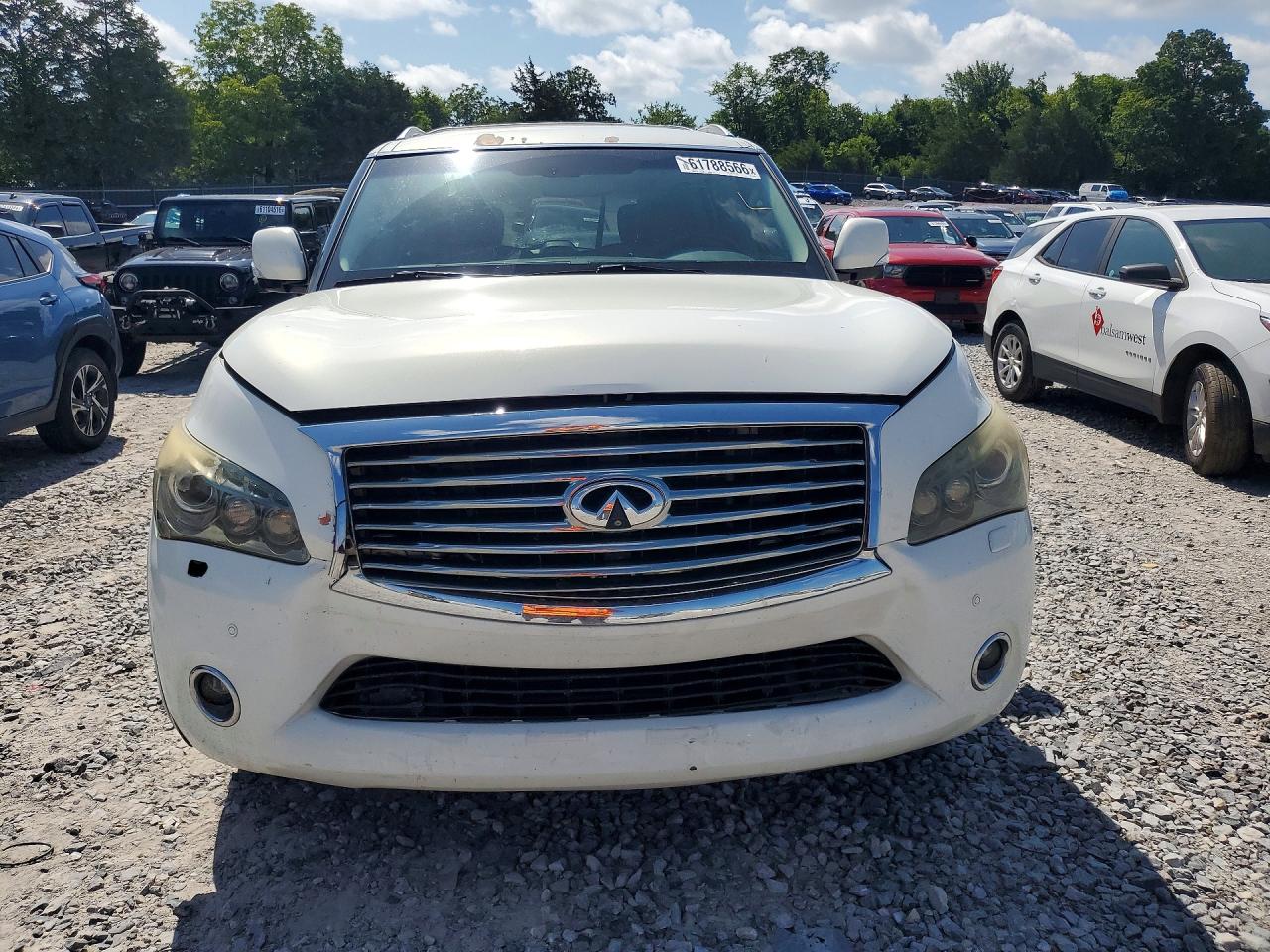 2012 Infiniti Qx56 Base White vin: JN8AZ2NF6C9515270