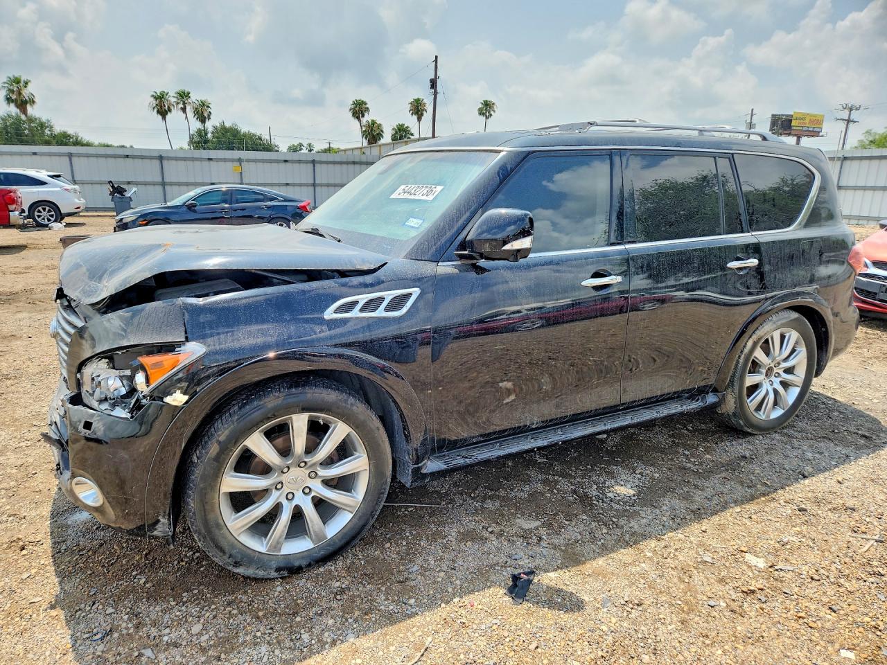 2012 Infiniti Qx56 Base Черный vin: JN8AZ2NF6C9515673