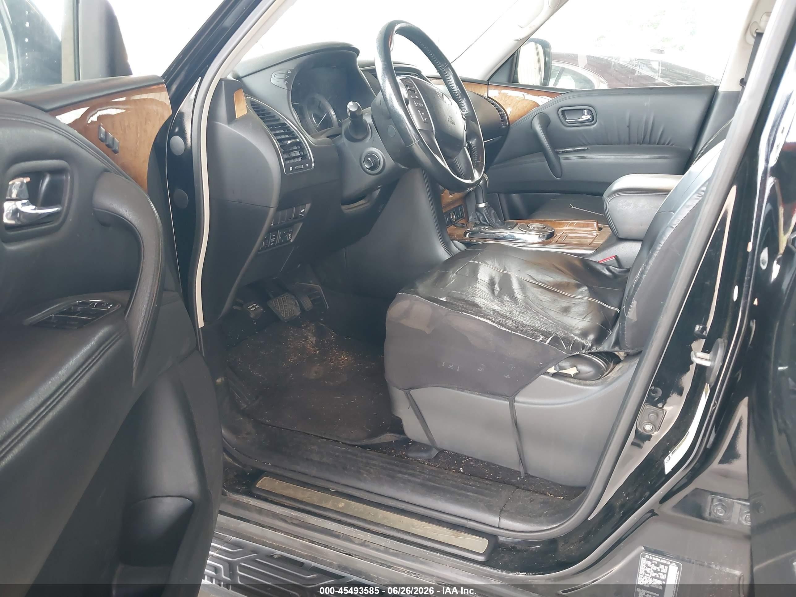 2012 Infiniti Qx56 Black vin: JN8AZ2NF6C9517441