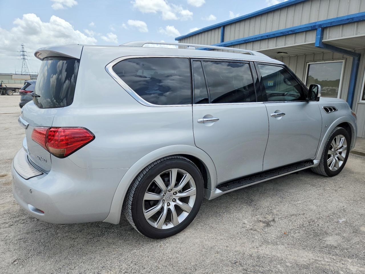 2014 Infiniti Qx80 Base Silver vin: JN8AZ2NF6E9554542