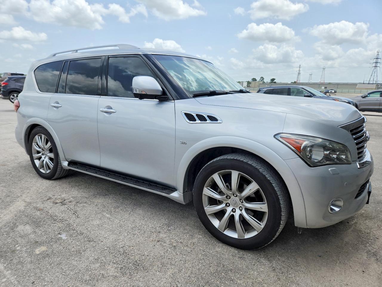 2014 Infiniti Qx80 Base Silver vin: JN8AZ2NF6E9554542