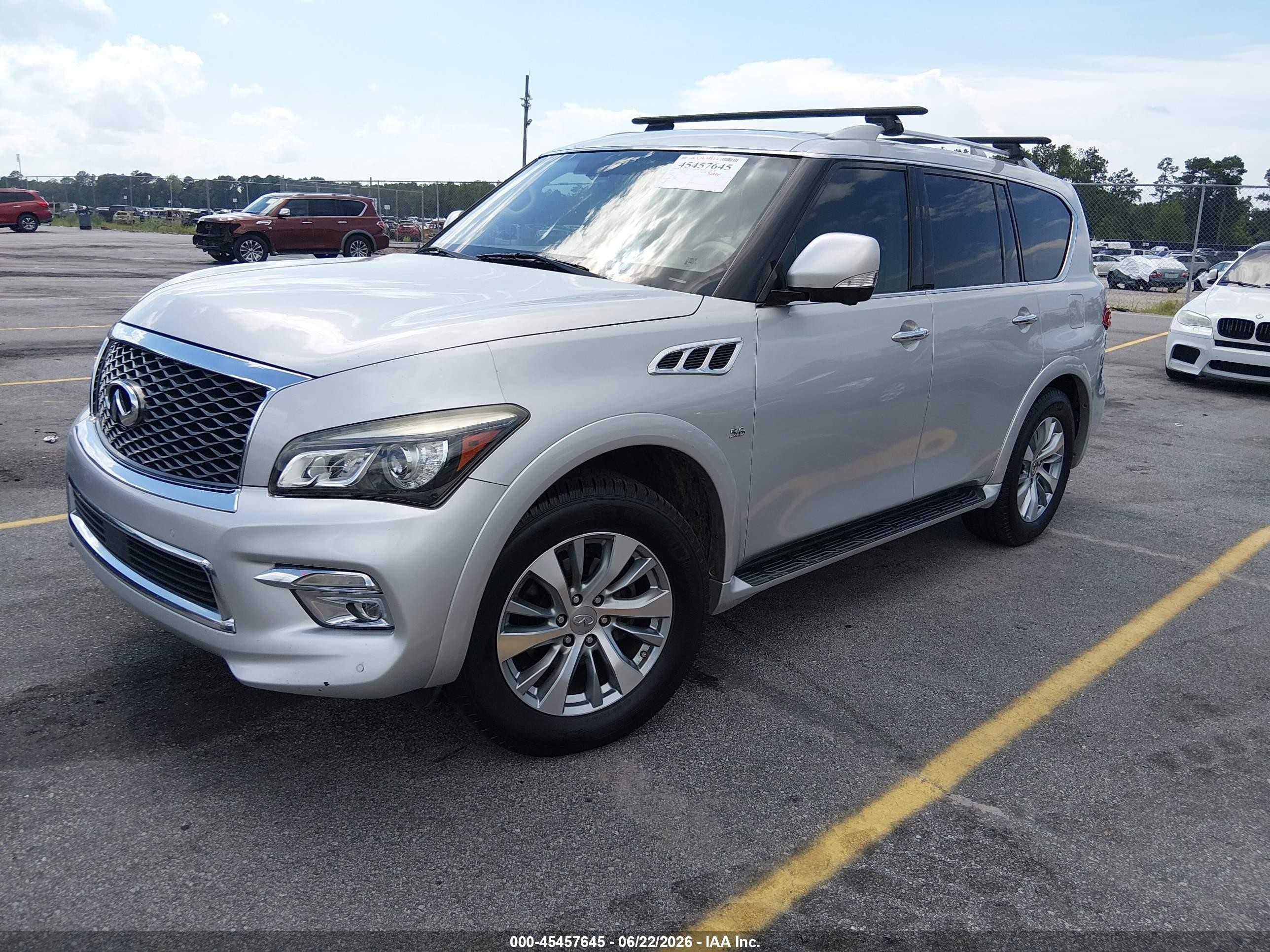 2015 Infiniti Qx80 Серебряный vin: JN8AZ2NF6F9570807